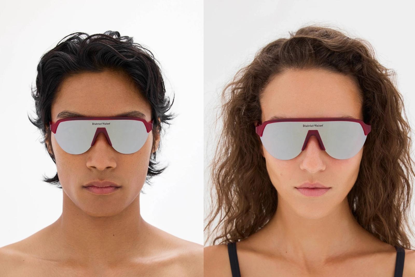 District Vision Nagata Speed Blade - Cardinal/D+ Copper Mirror Sunglasses