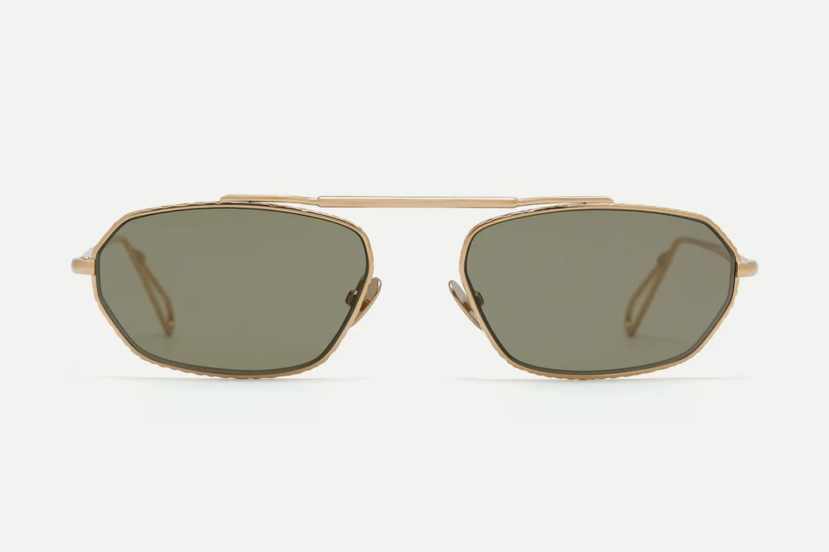 Ahlem Gold Frame Brown Lens Sunglasses Ahlem | Place Dauphine in White Gold Sunglasses  main image 4