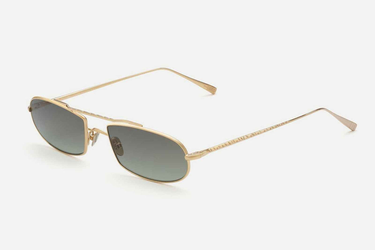 Ahlem Guérin - Champagne | Green Gradient Sunglasses