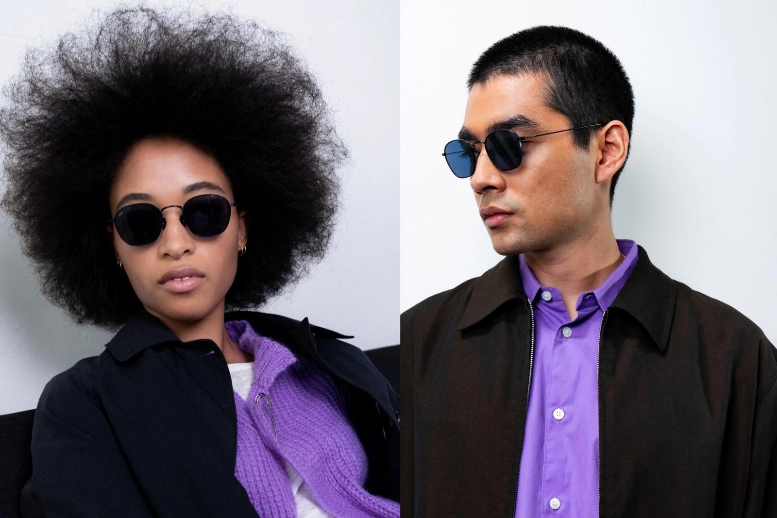 Akila Osiris - Matte Black | Blue Sunglasses on Model