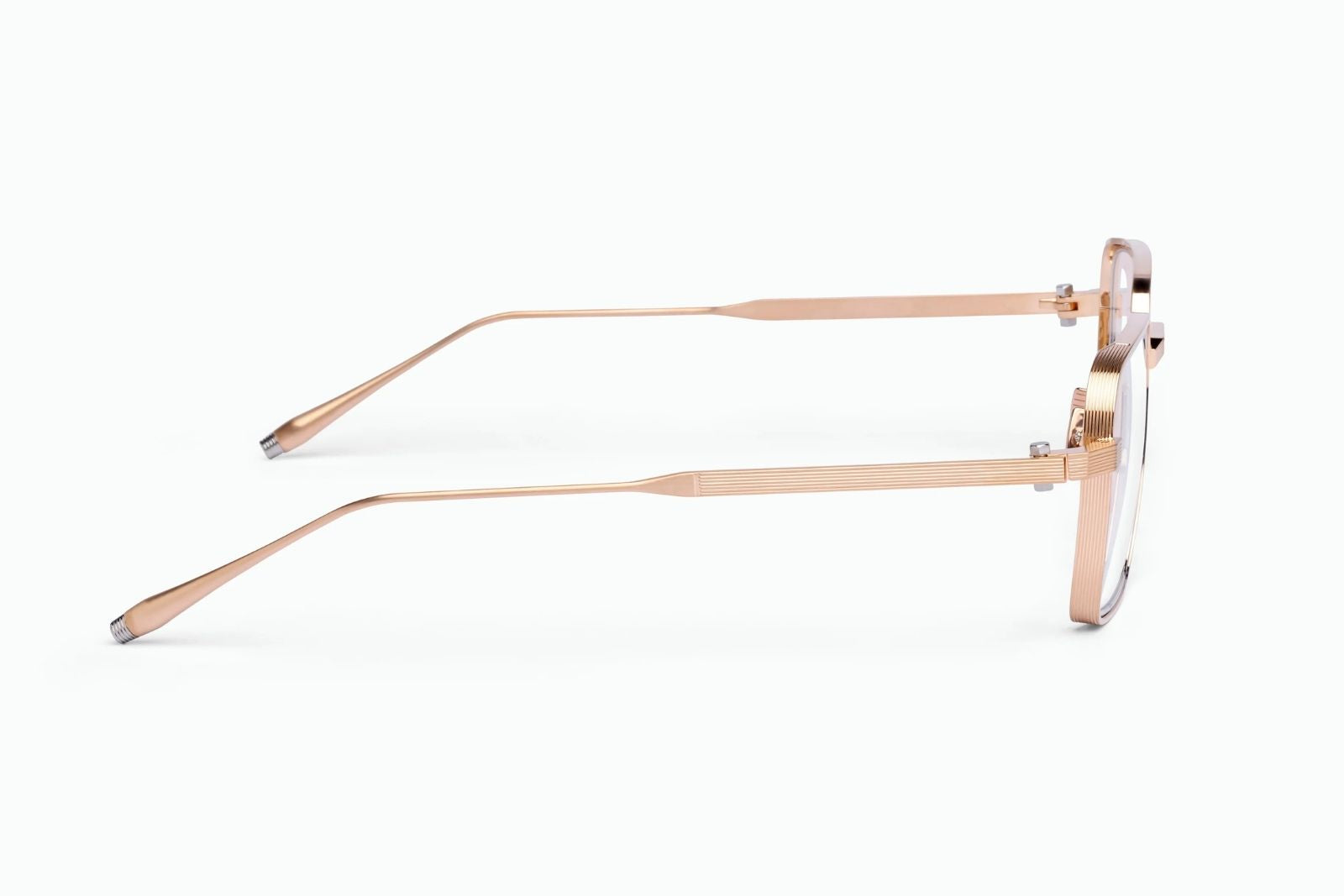 Akoni Giano Eyeglasses – Brushed 12k Gold with Silver