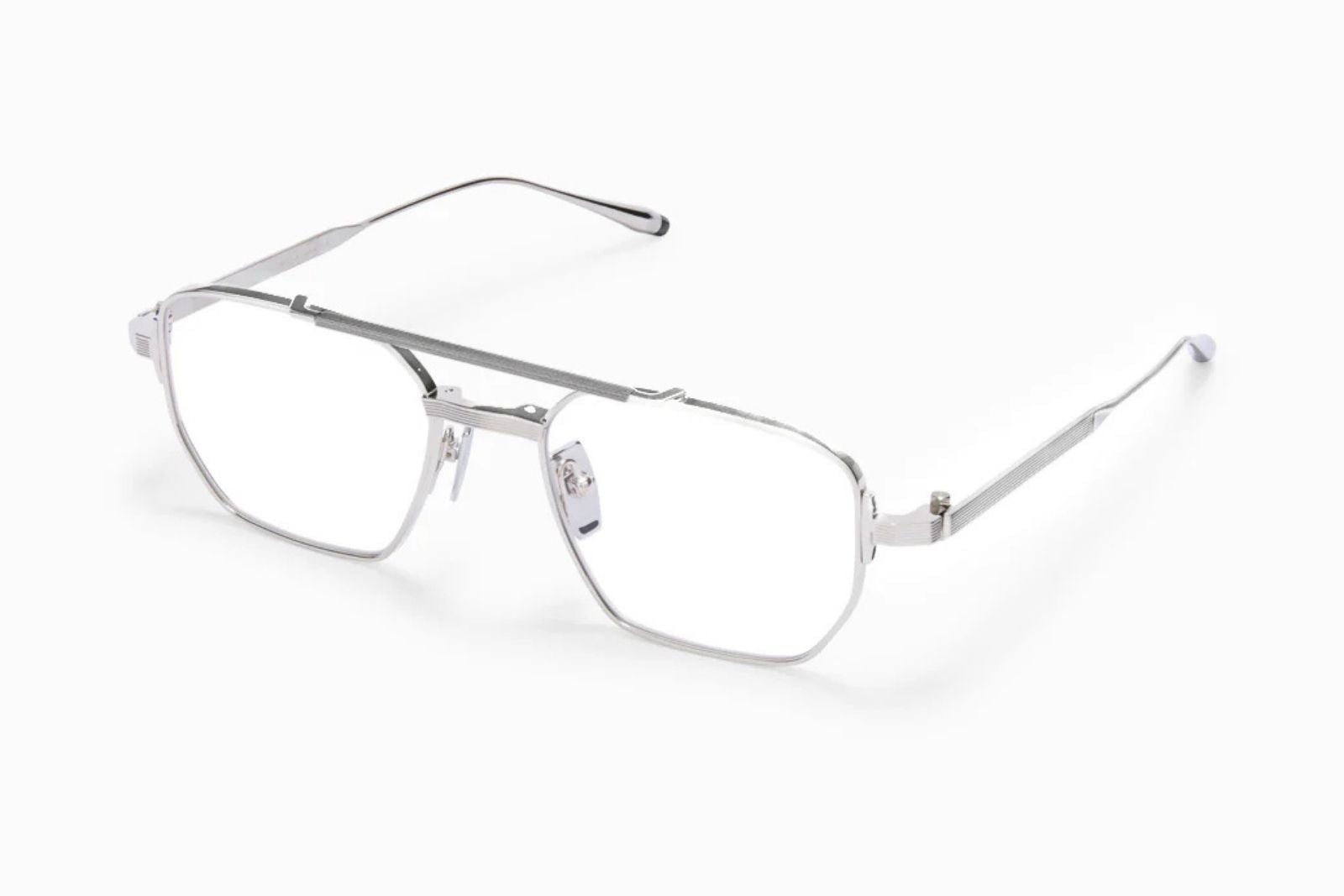 Akoni Proteus Eyeglasses - Shiny Silver
