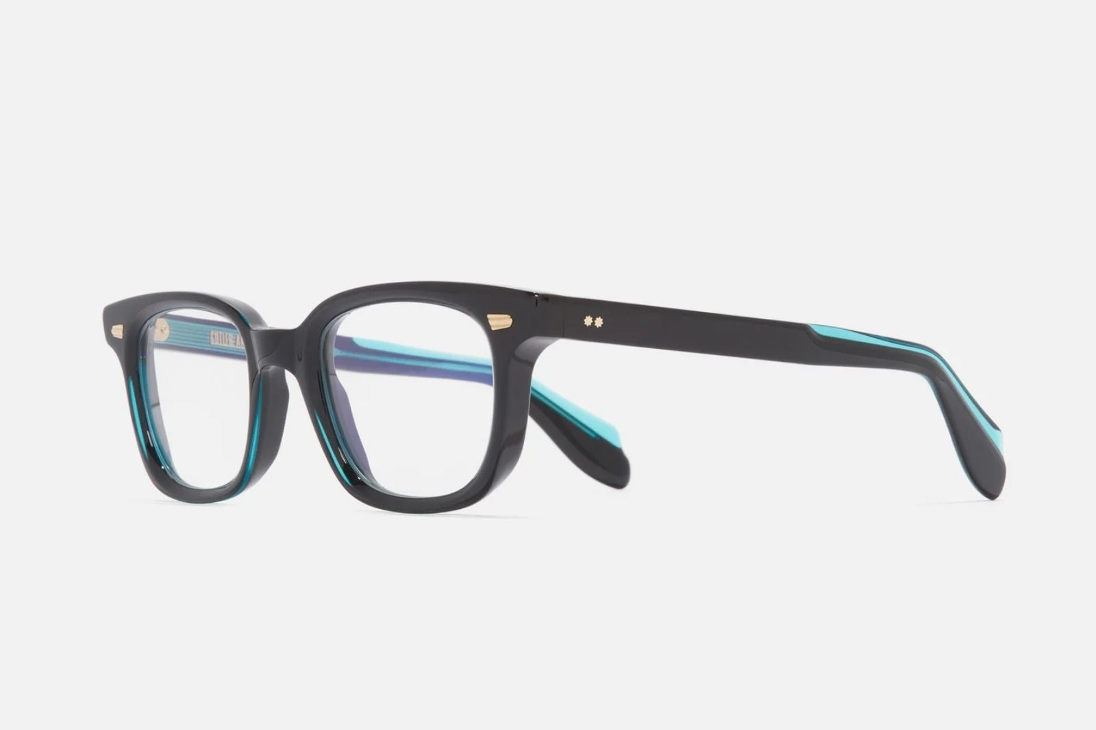 Cutler and Gross 9521 Eyeglasses - Teal on Black