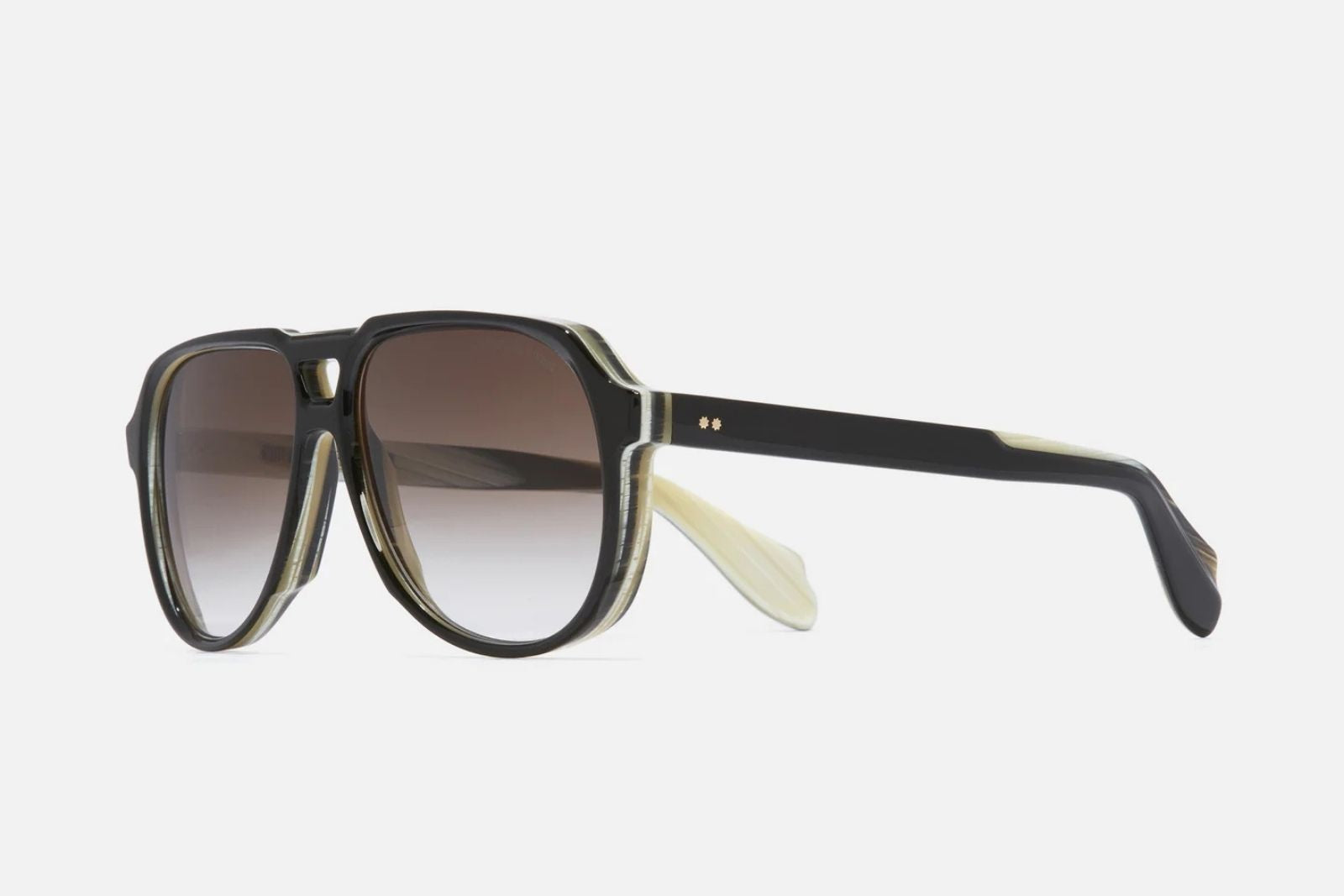 Cutler and Gross 9782 - Black on Horn Sunglasses