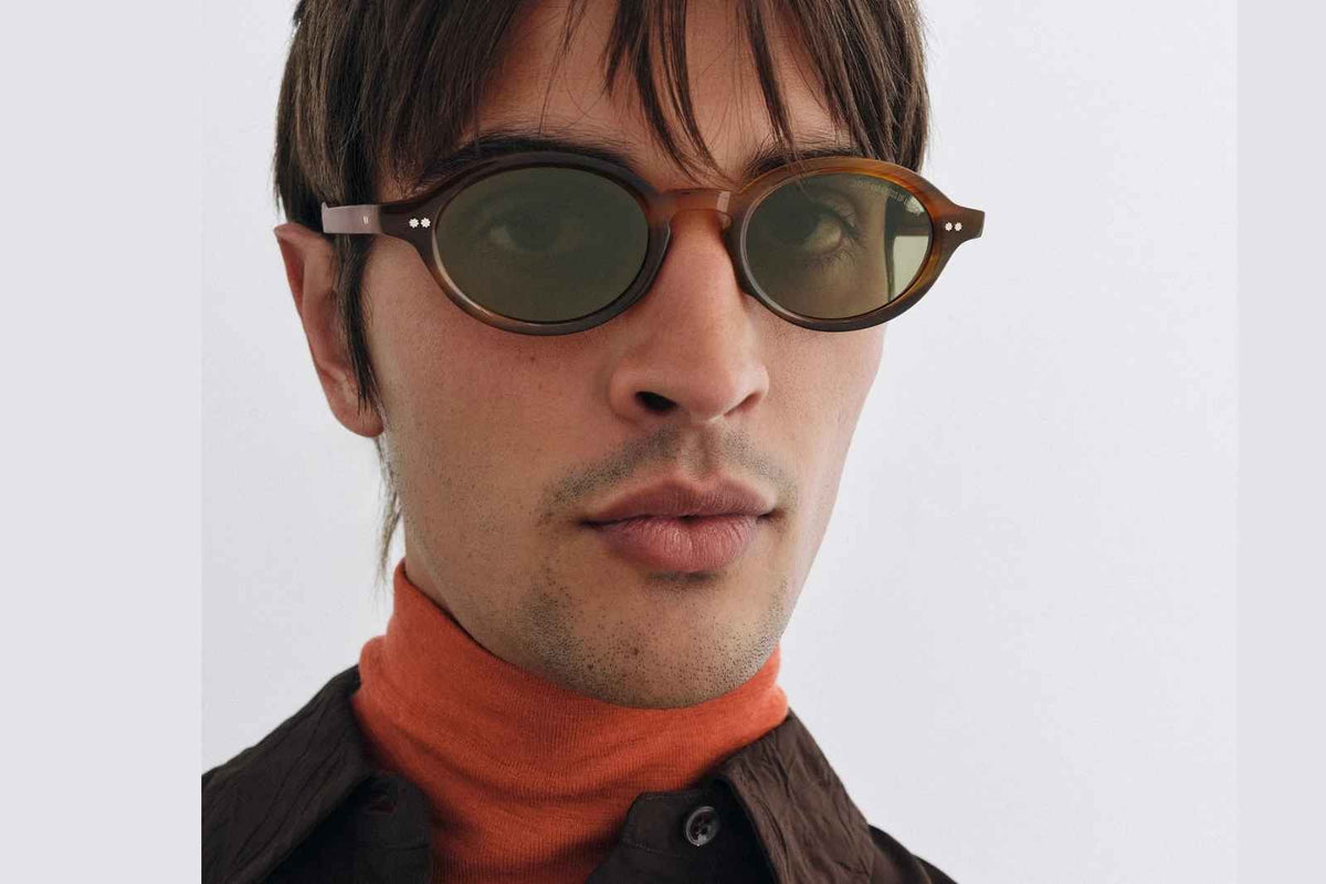Cutler and Gross GR13 - Mustard Horn Sunglasses Model