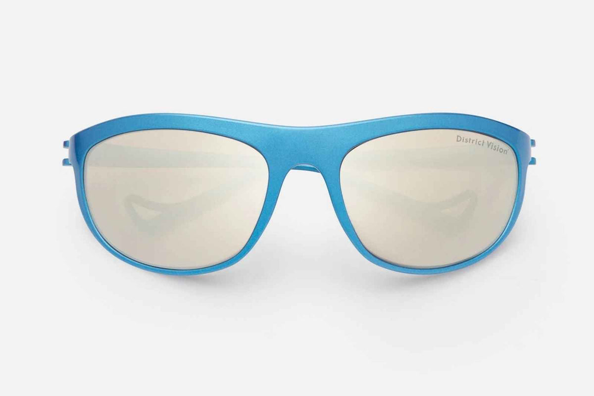 District Vision Takeyoshi - Metallic Blue/D+ Copper Mirror Sunglasses