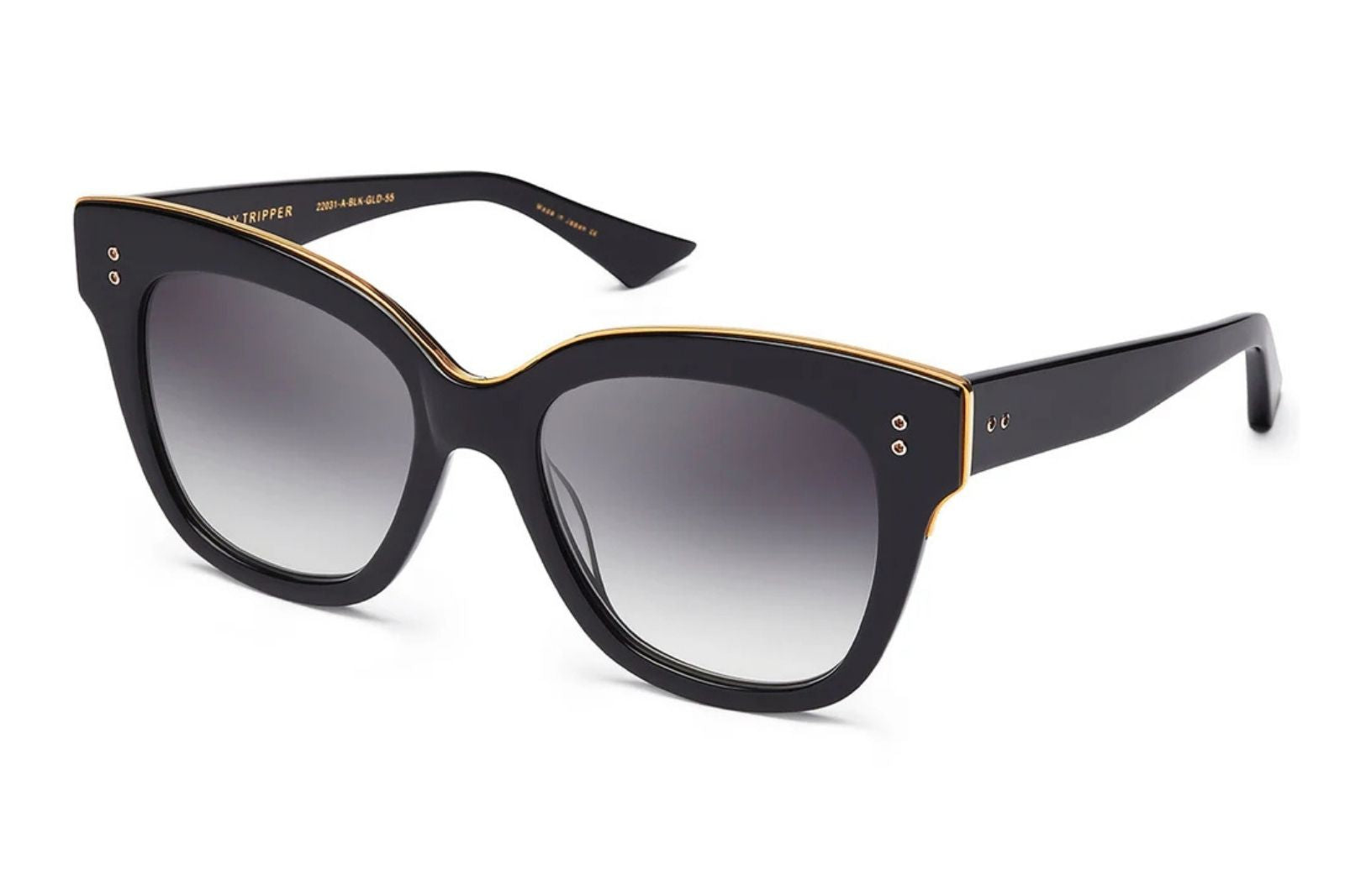 Dita Day Tripper - Black - 18k Gold Sunglasses