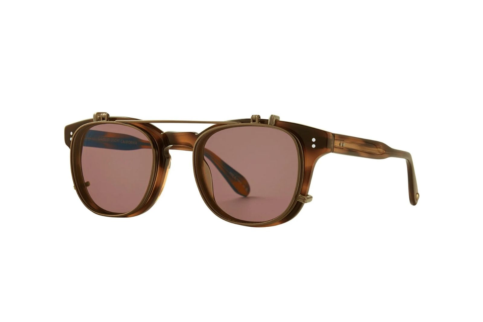 Garett Leight Langley Clip 48 - Antique Gold - Bordeaux