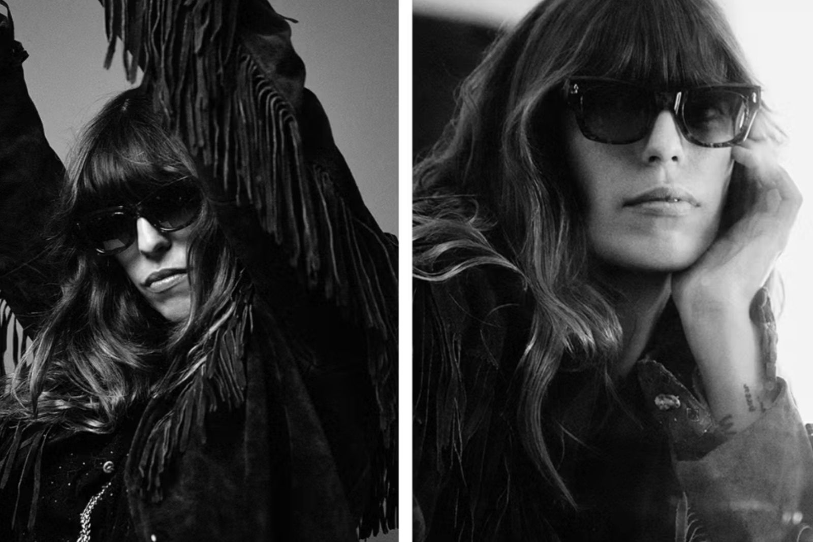 Jacques Marie Mage All These Nights Granite Sunglasses on Model