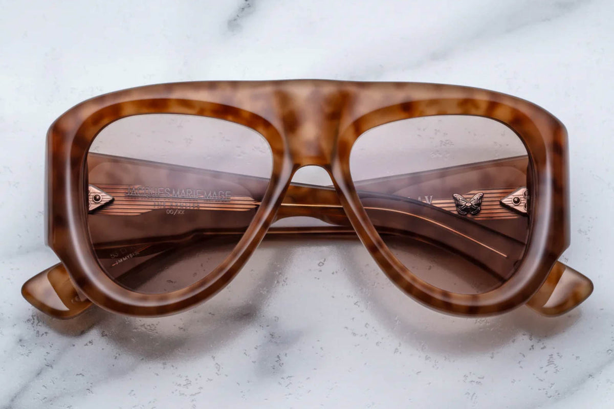 Jacques Marie Mage Tan Sunglasses Jacques Marie Mage Fontainebleau 2 - tan – Mondello 1962 main image 4
