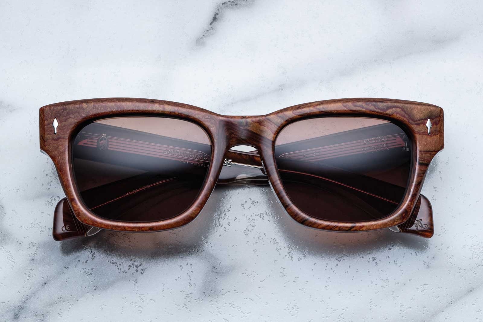 Jacques Marie Mage | Dealan 53 in Burlwood Sunglasses - twelvesixtynine