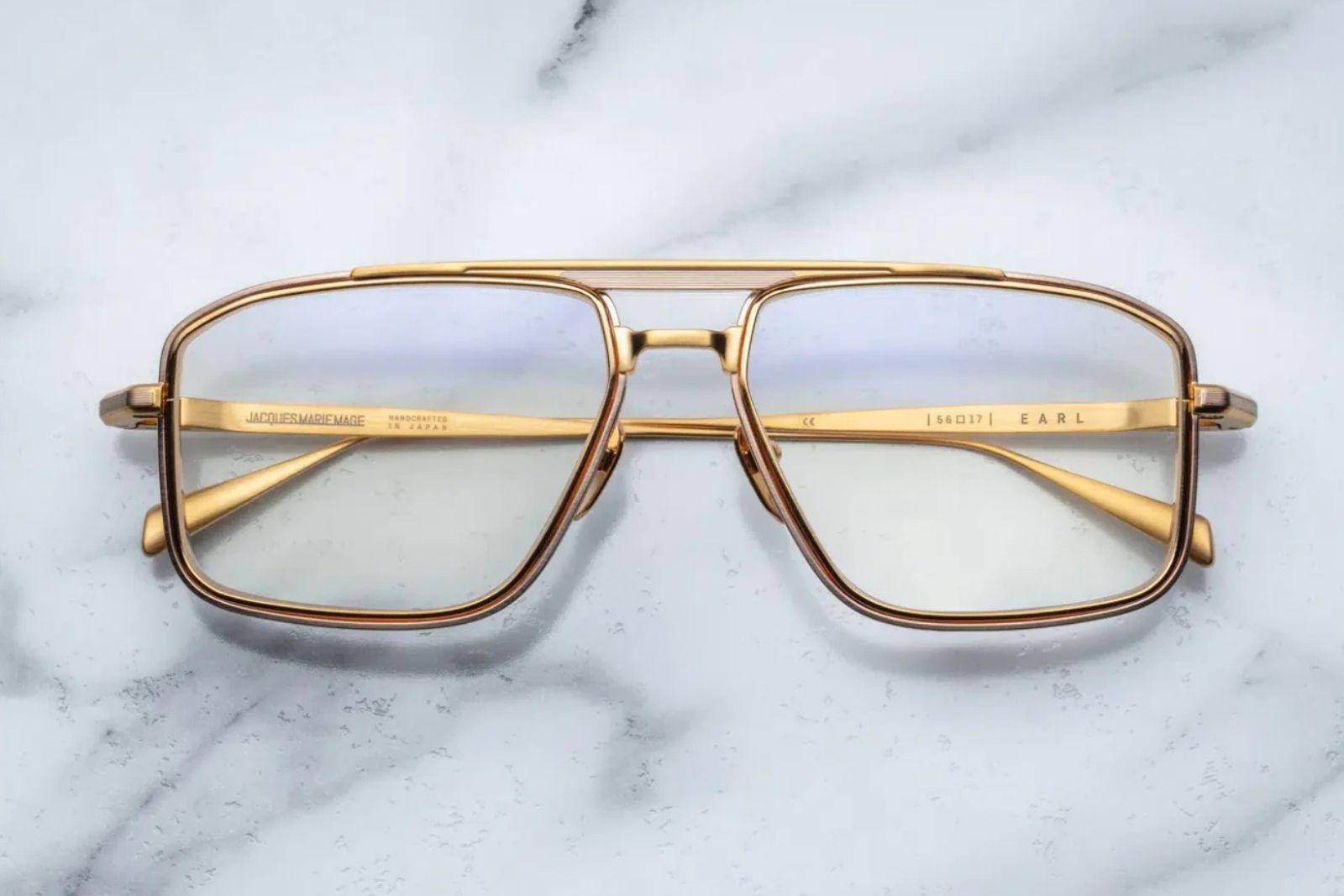 Jacques Marie Mage Earl Eyeglasses - Gold Sepia