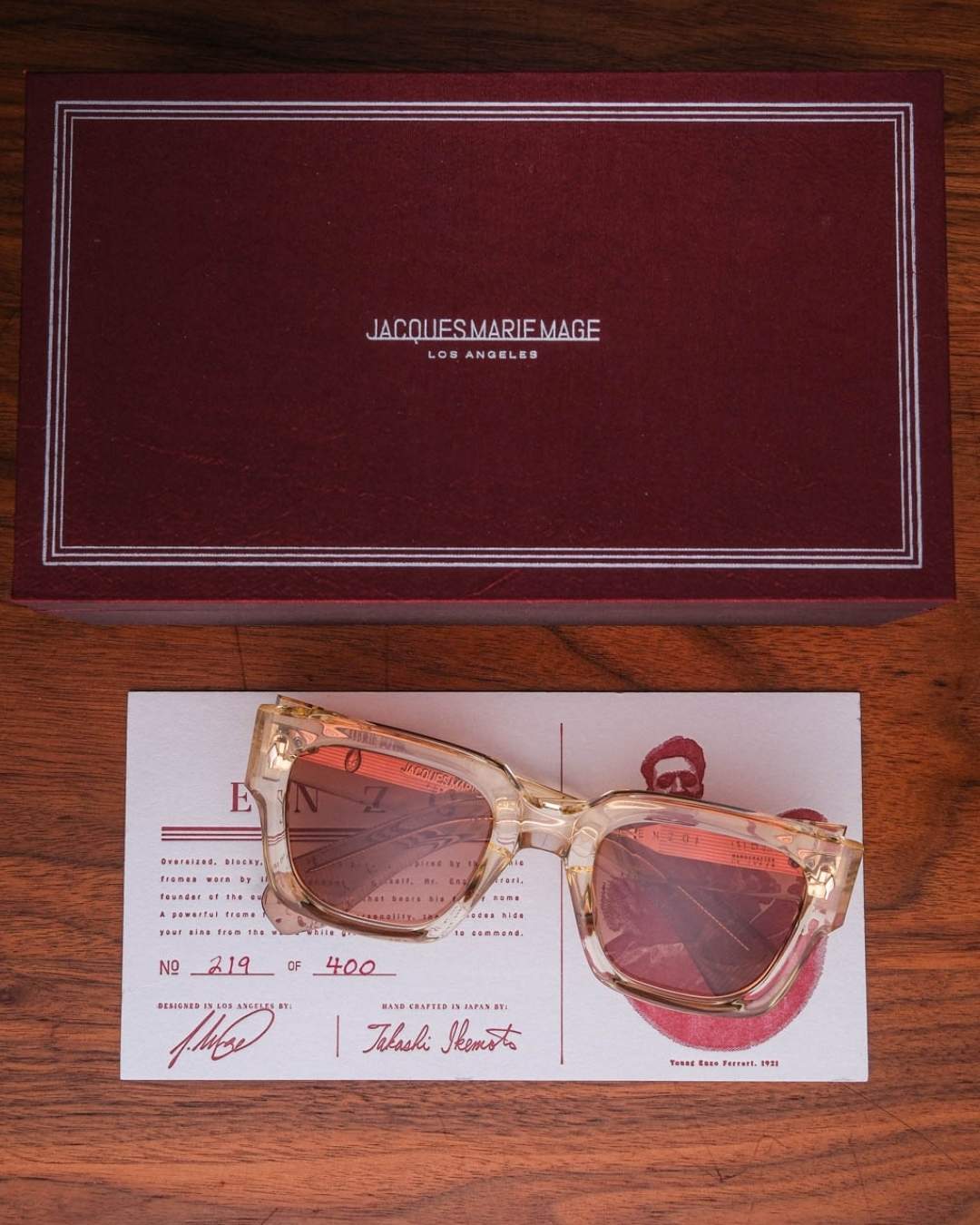 Jacques Marie Mage Enzo Sunglasses Packaging The Vault