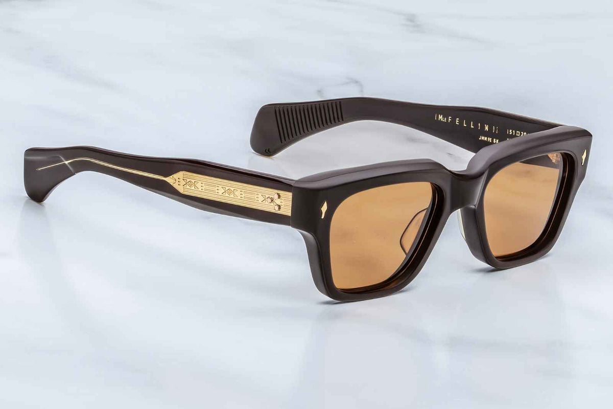 Jacques Marie Mage Fellini - Walnut Sunglasses