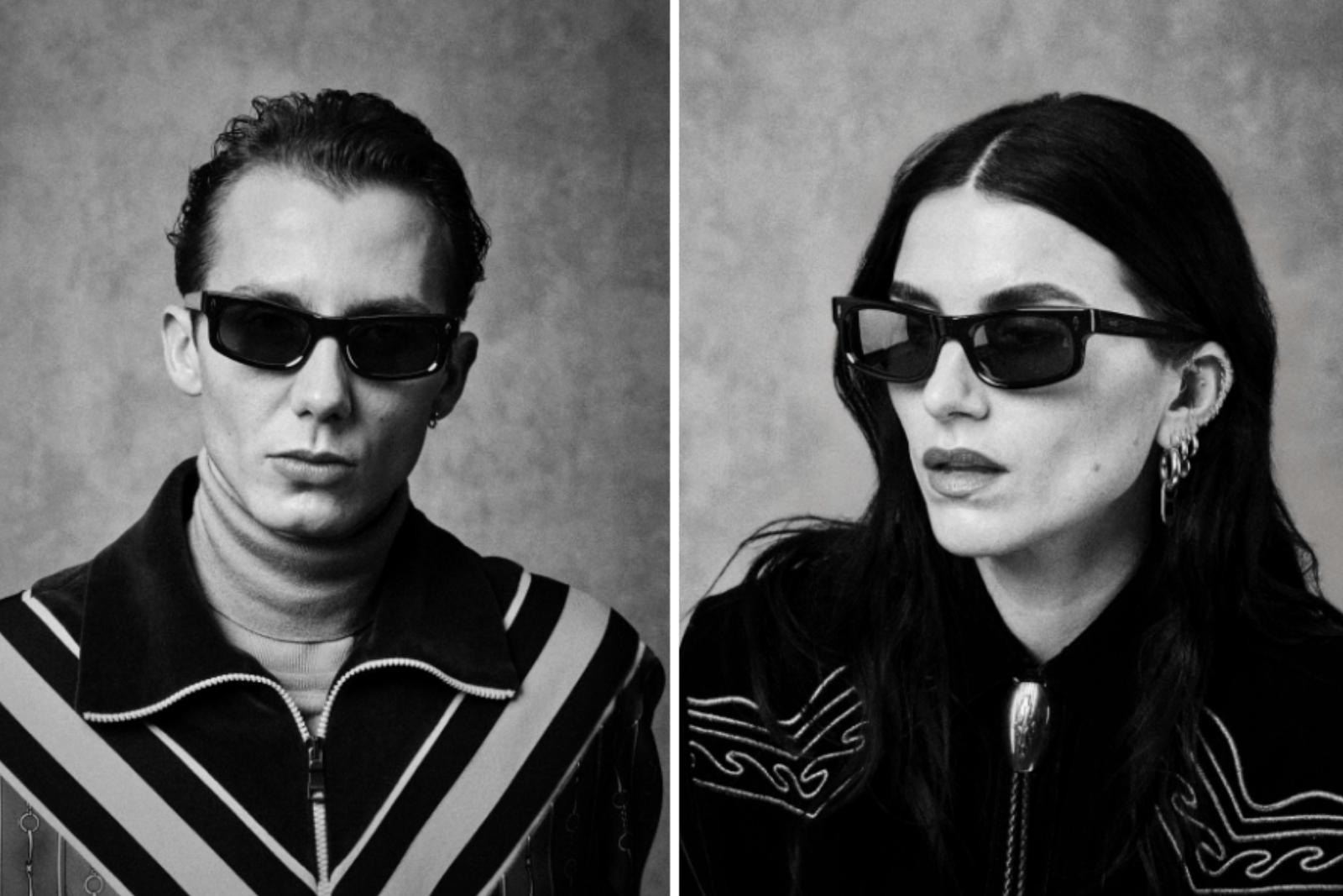 Jacques Marie Mage Initials Sunglasses on Model