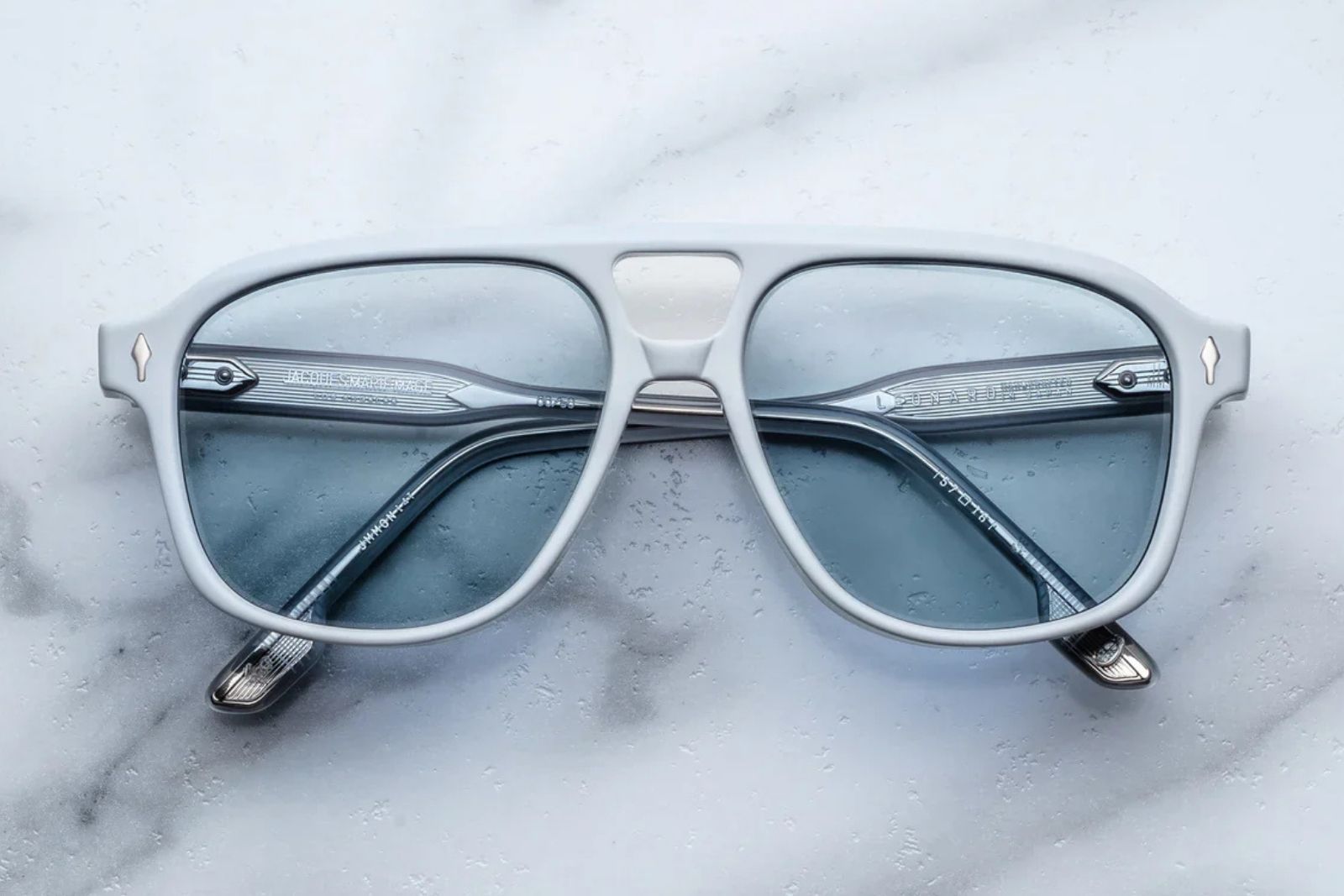 Jacques Marie Mage Leonard - Sky Suede Sunglasses