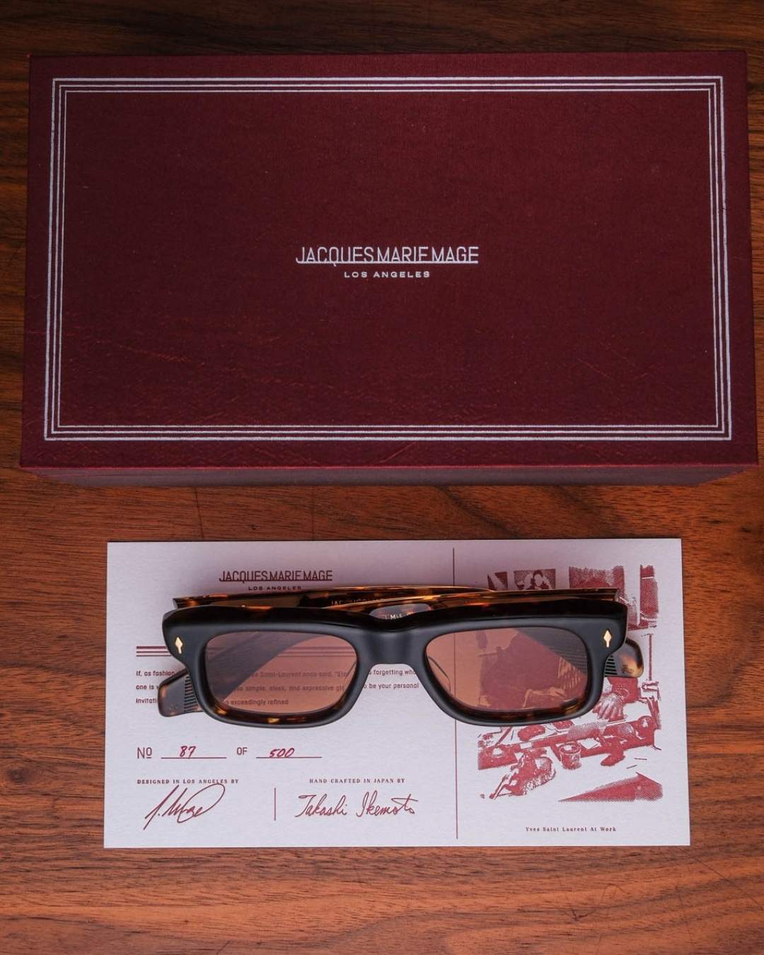 Jacques Marie Mage Saint Sunglasses in Noir Packaging The Vault