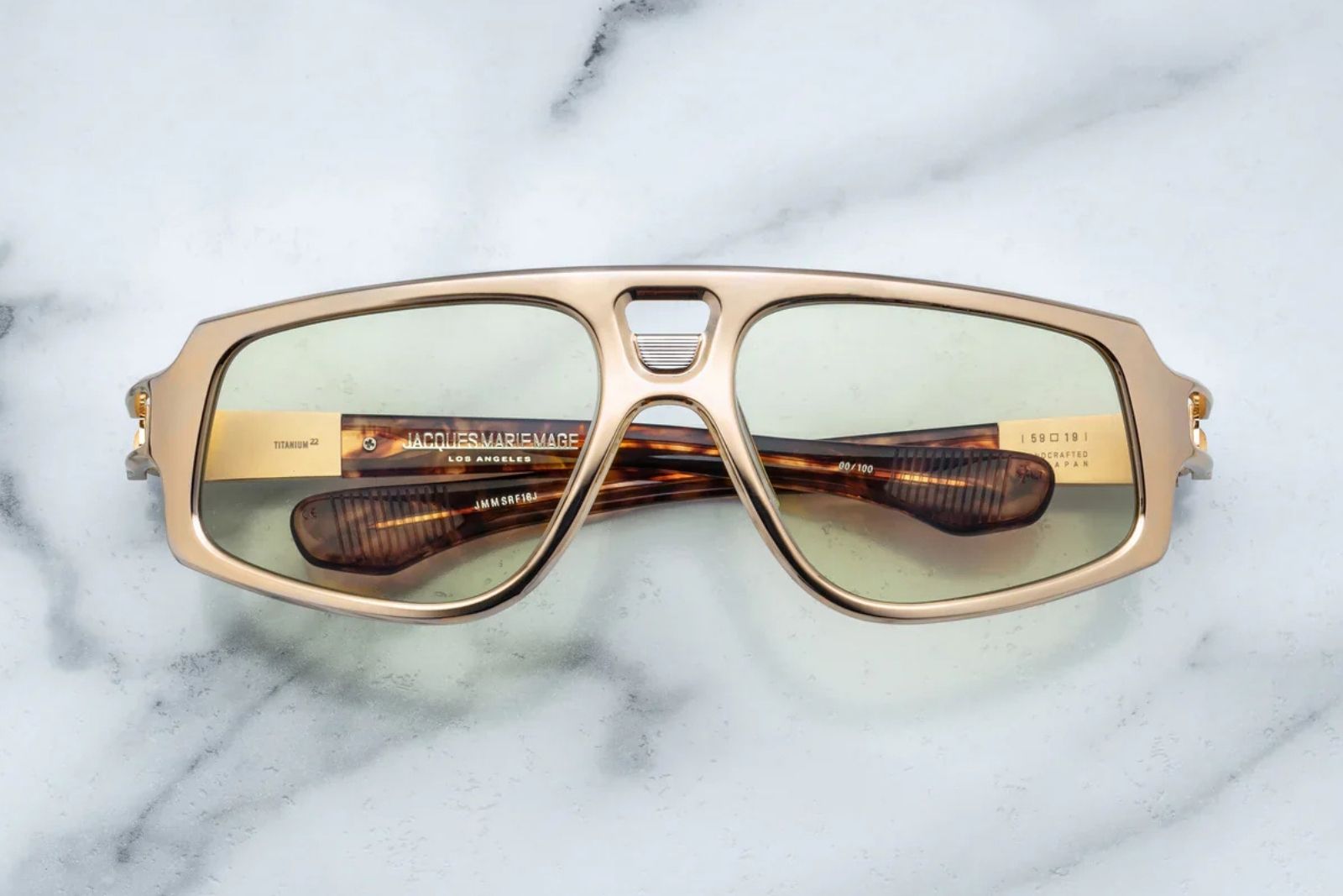 Jacques Marie Mage x George Cortina - Scarface - Gold Sunglasses