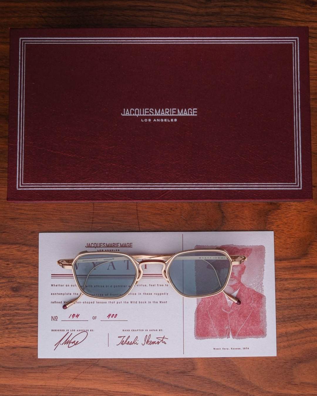 Jacques Marie Mage Wyatt Sunglasses in Altan Packaging