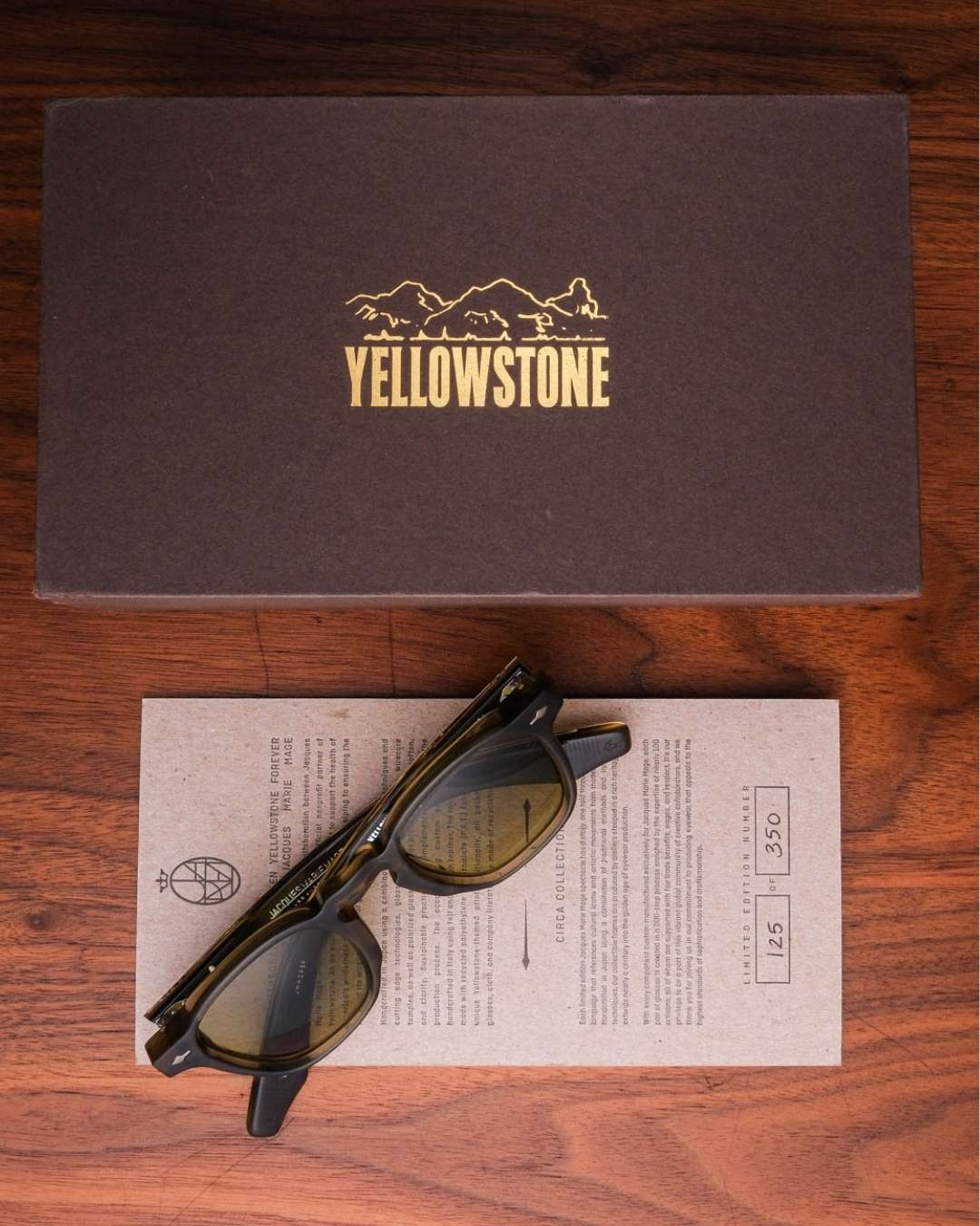 Jacques Marie Mage x Yellowstone Zephirin Green Moss Sunglasses Packaging The Vault
