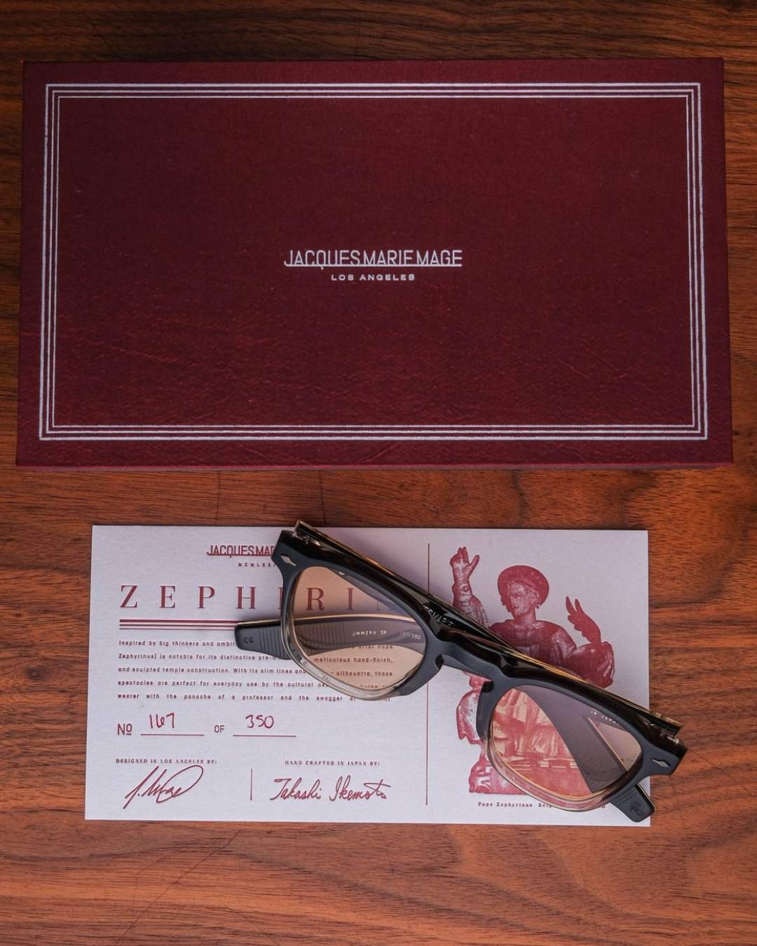 Jacques Marie Mage Zephirin 47 Sunglasses in Black Fade Packaging The Vault