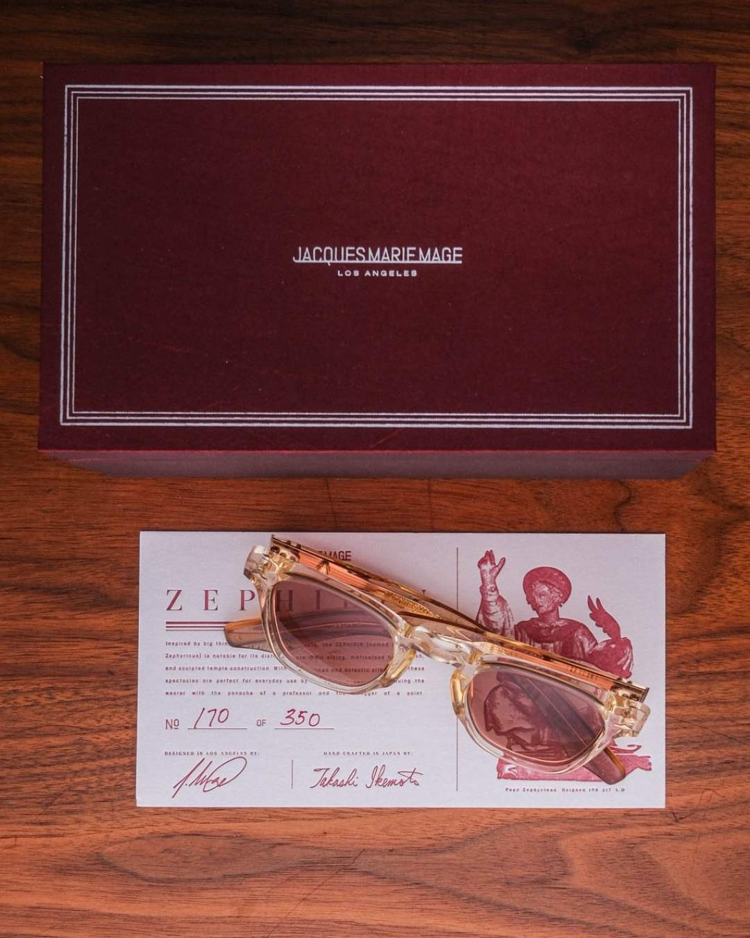 Jacques Marie Mage Zephirin 47 in Shironeri Sunglasses Packaging Vault