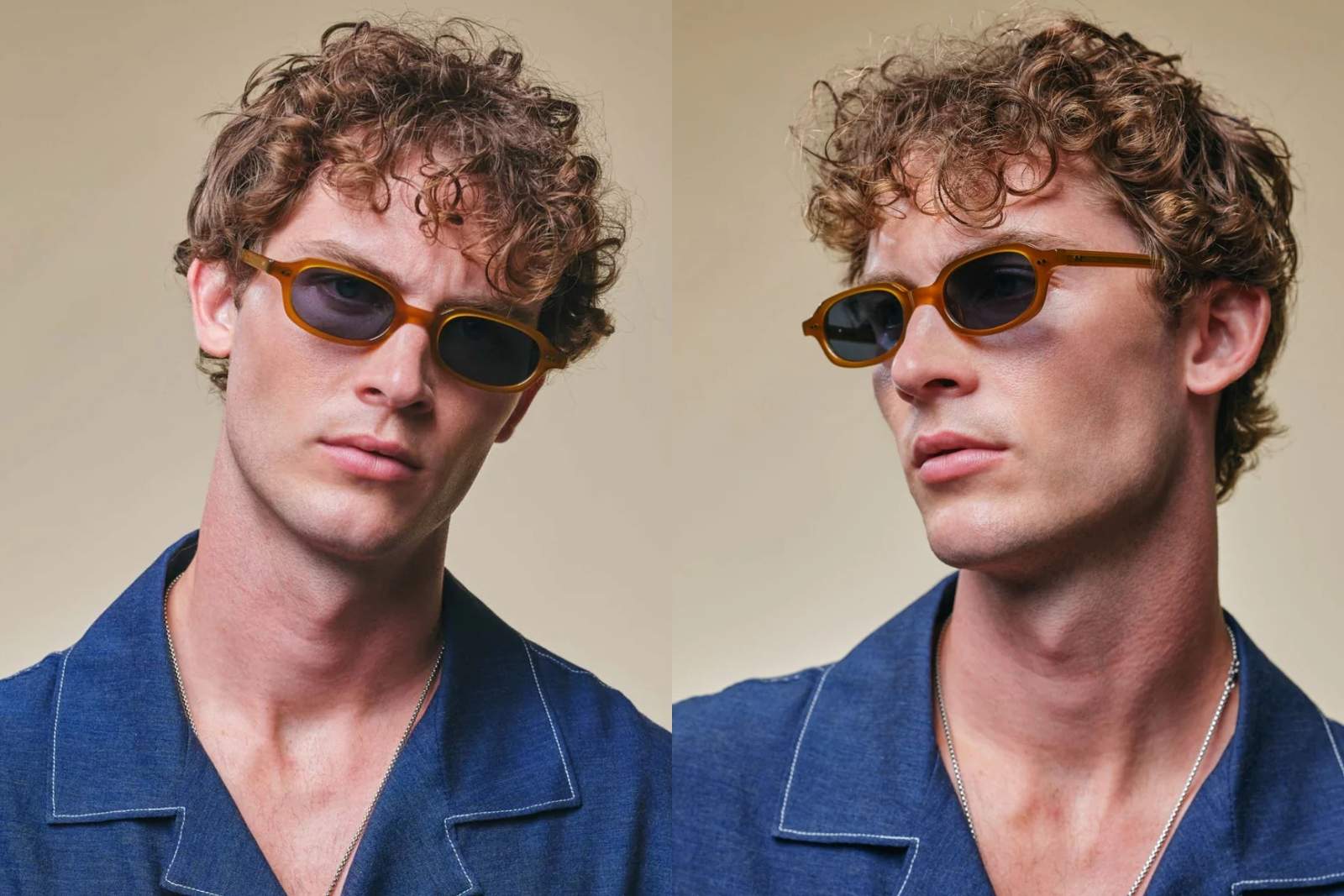 Johann Wolff Alma Amber Blue Sunglasses
