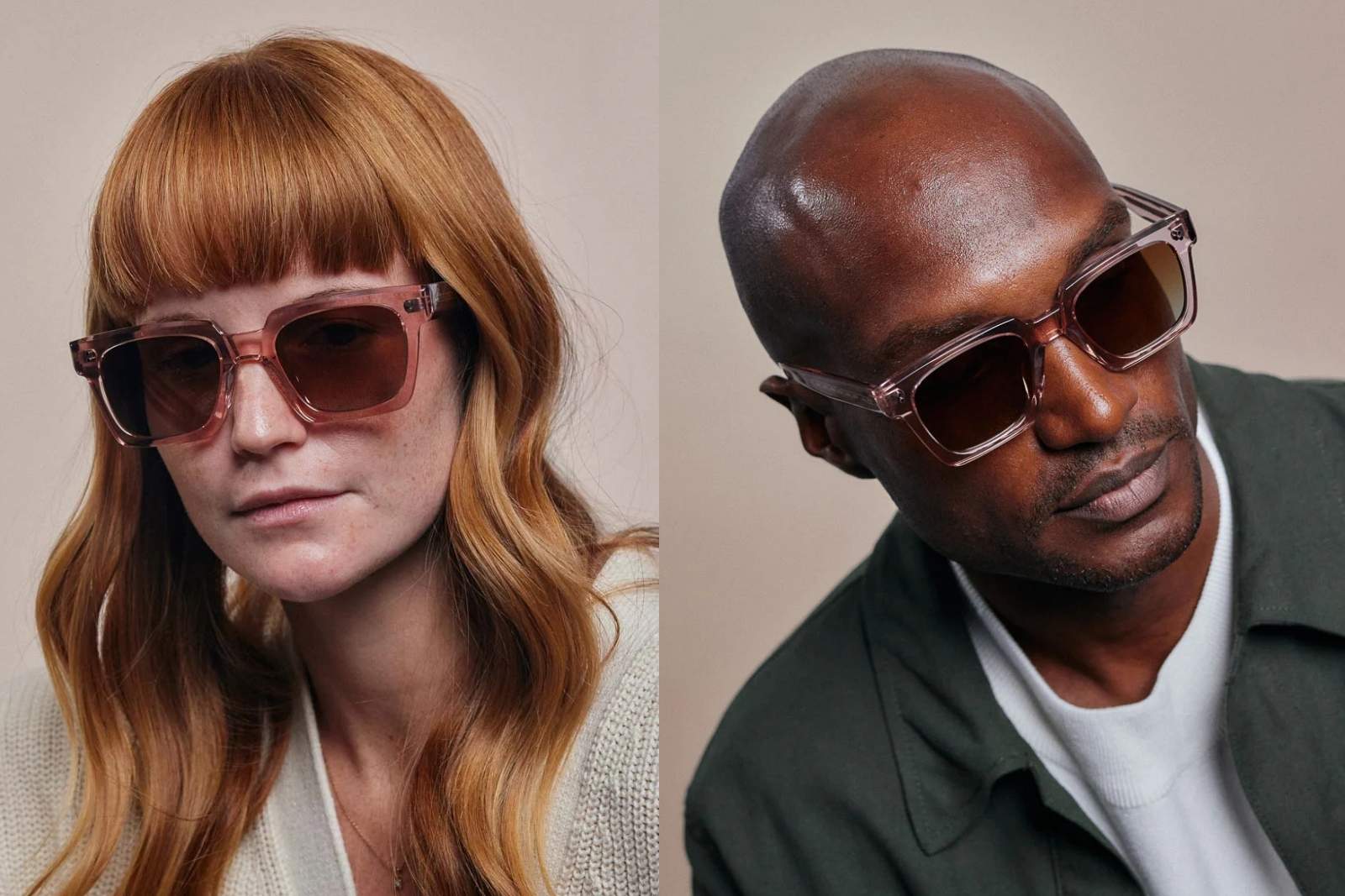 Johann Wolff Anna - Nude Sunglasses on Model