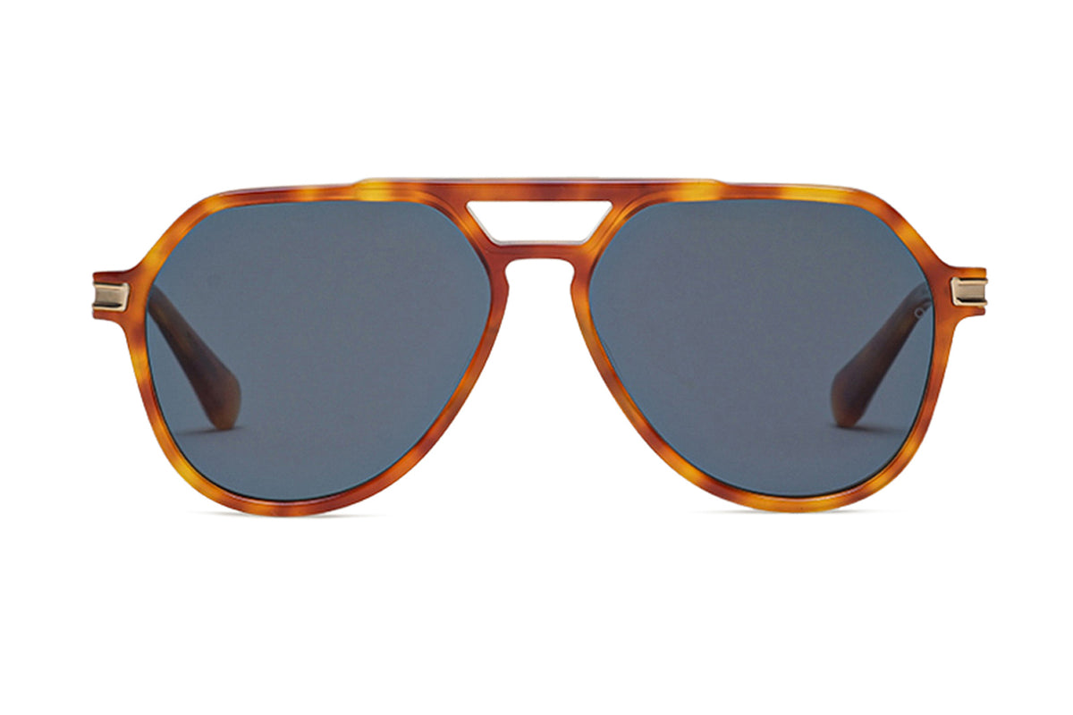 MM Tortoise Shell Sunglasses. BRAND NEW Tortoiseshell Aviator Sunglasses Blue Lens - URBANE MUSE  main image 4