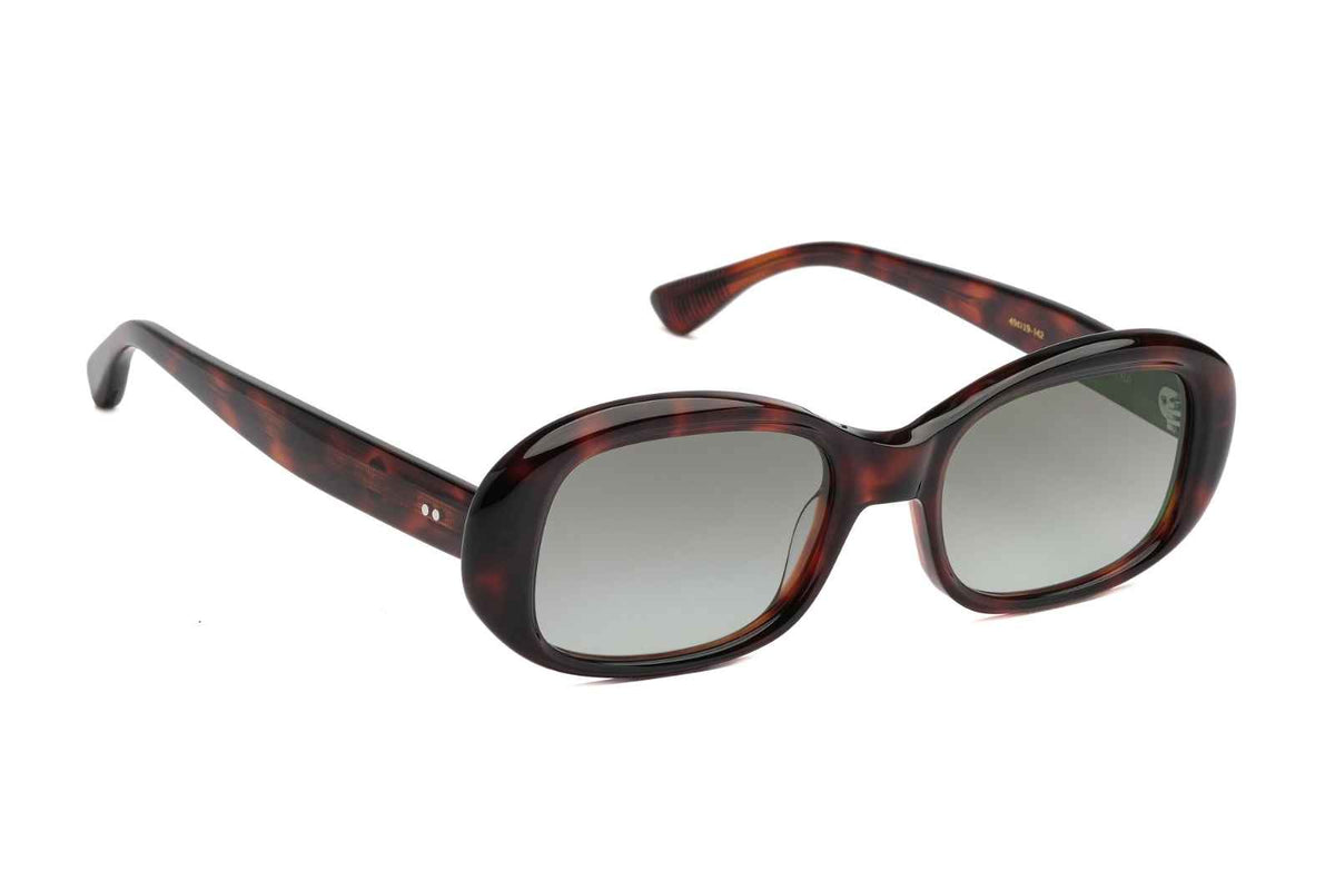Johann Wolff Bertha Light - Havana Smoke Green Sunglasses