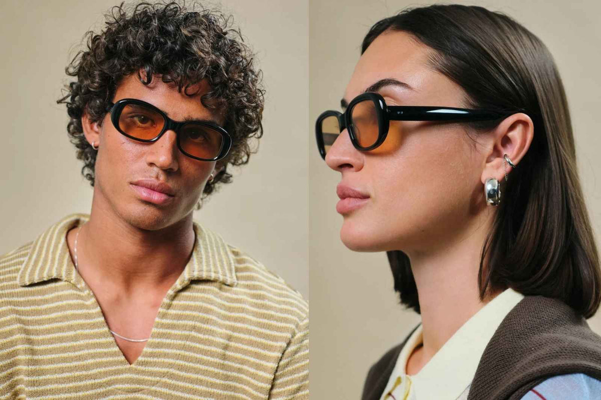 Johann Wolff Bertha Light - Black Tuscan Sunglasses on Model