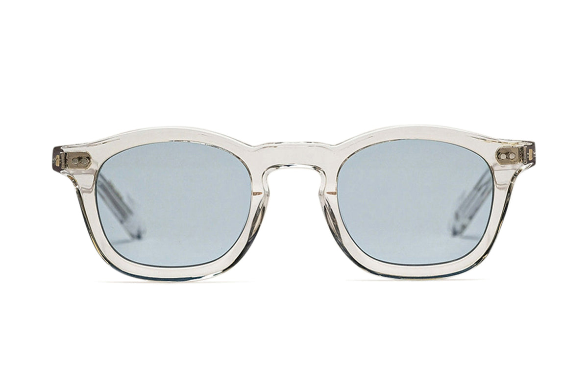 Women\'s Light Crystal Blue Frame/ Smoke Lens Round Polarized Retro Sunglasses 53mm Polarized Round Retro Sunglasses (Women) | Nordstromrack main image 3