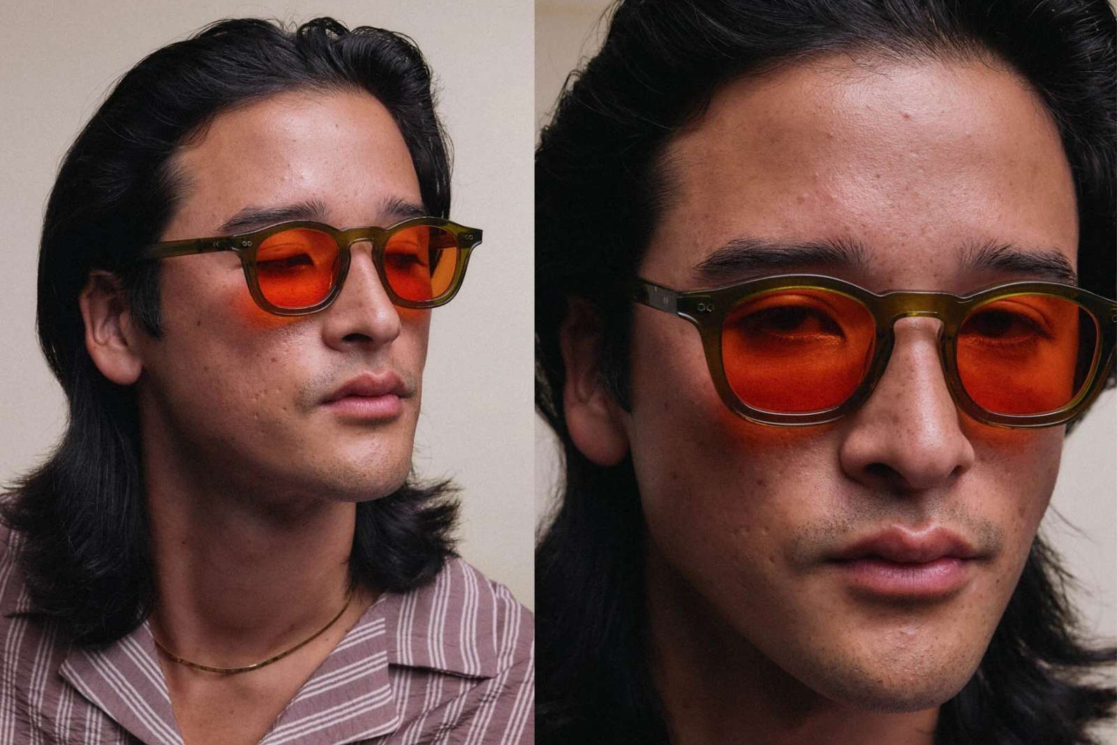 johann wolff carousel light army electric orange sunglasses