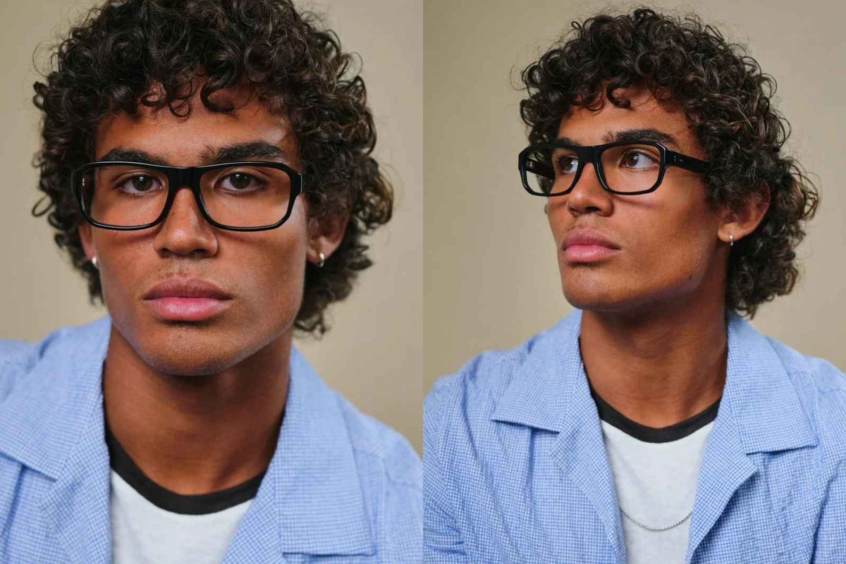 Johann Wolff Karl Eyeglasses - Black on Model