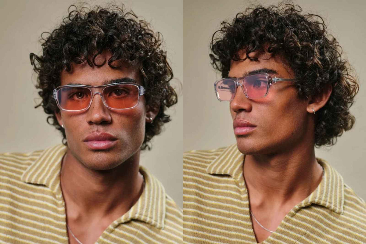 Johann Wolff Karl Light - Crystal Salmon Sungalsses on Model