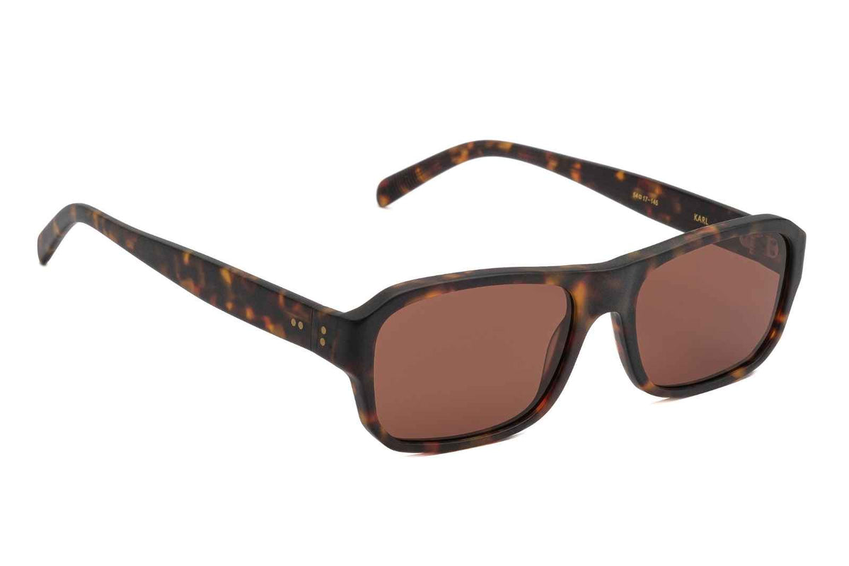 Johann Wolff Karl Light - Matte Havana Burgundy Sunglasses