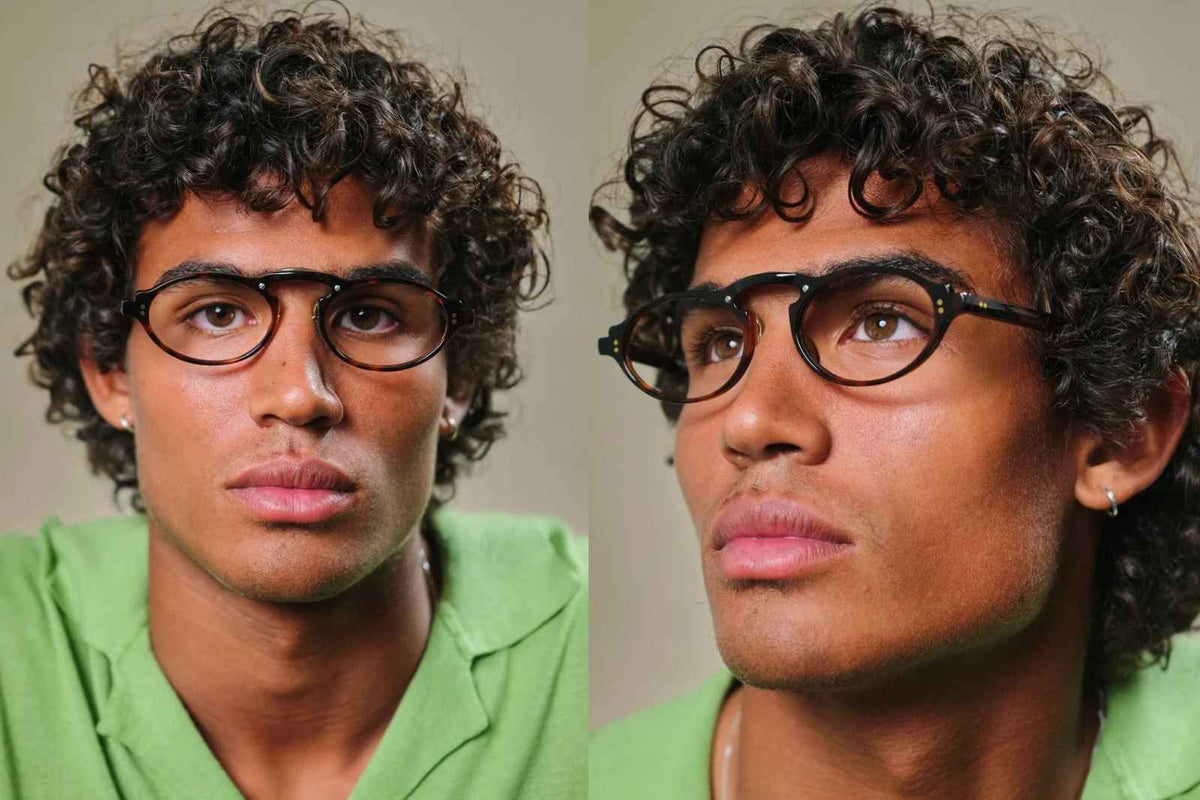 Johann Wolff Marcel Eyeglasses - Havana on Model