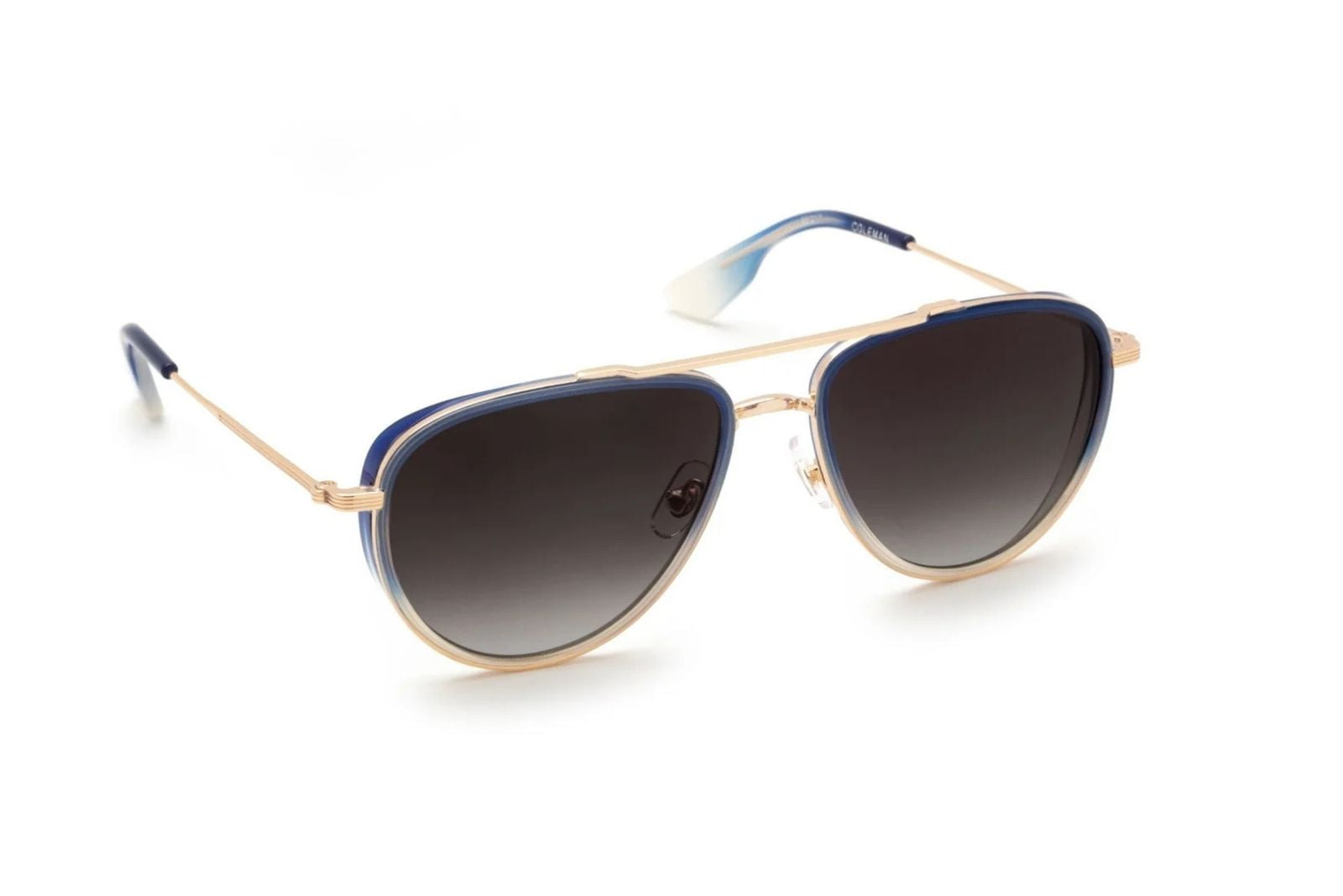 Krewe Coleman - 18K + Matte Indigo Fade + Gravity Sunglasses