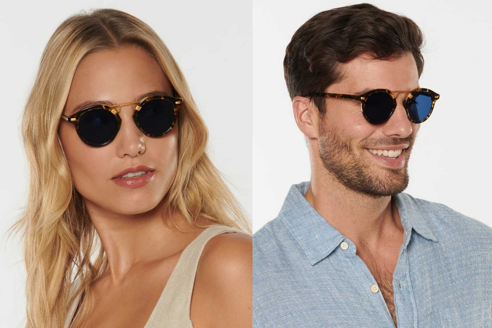 Krewe St. Louis - Bengal 24k Sunglasses on Model