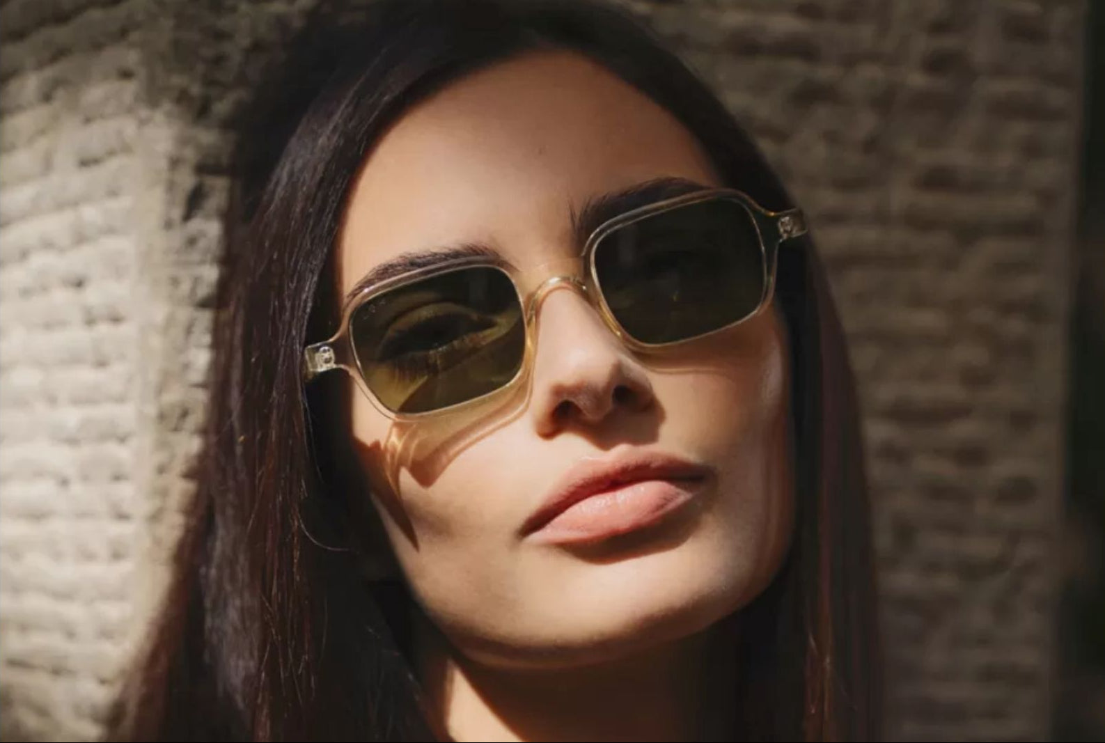 LGR Marrakech Champagne Sunglasses on Model