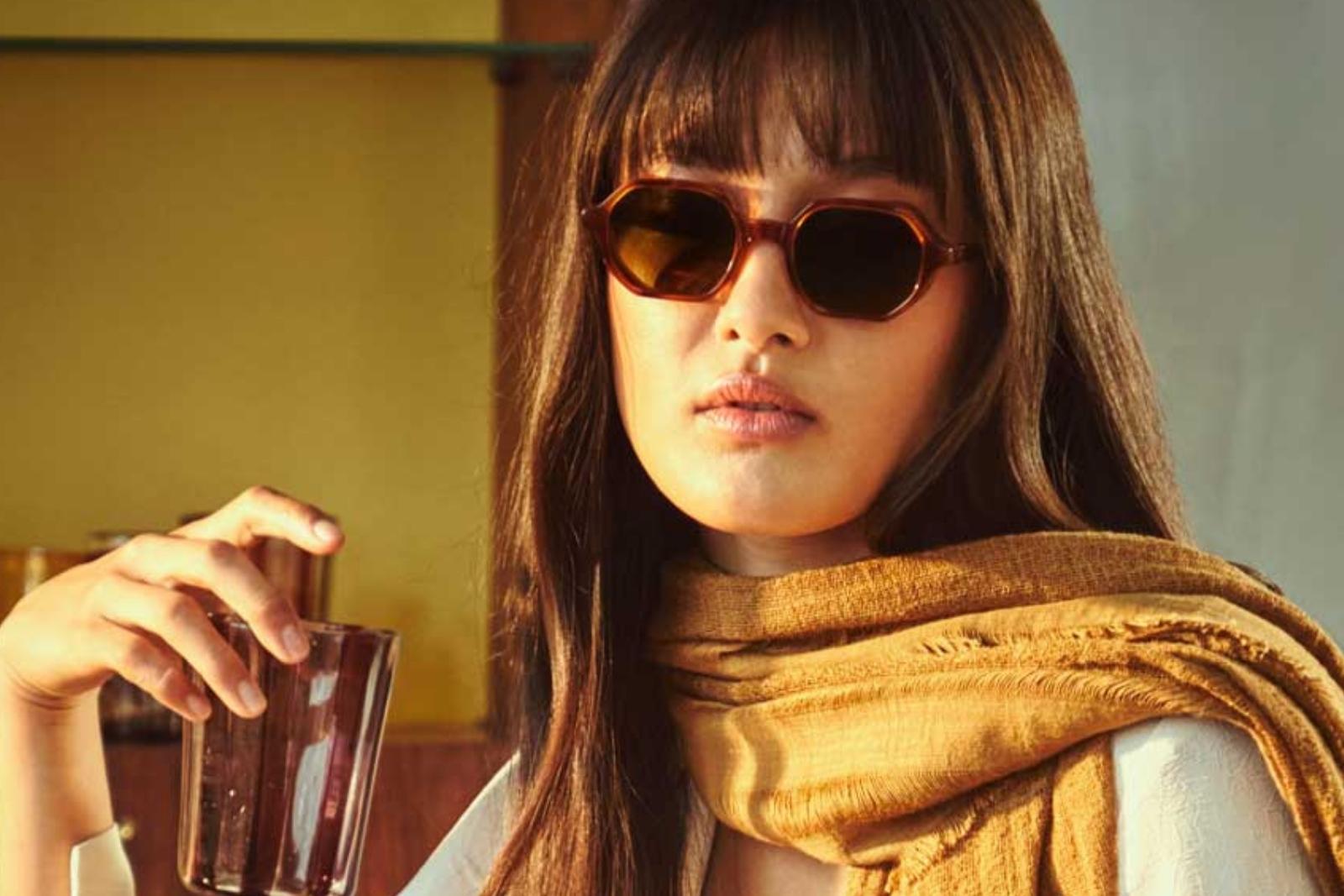 LGR Zanzibar Explorer - Havana Maculato Sunglasses on Model