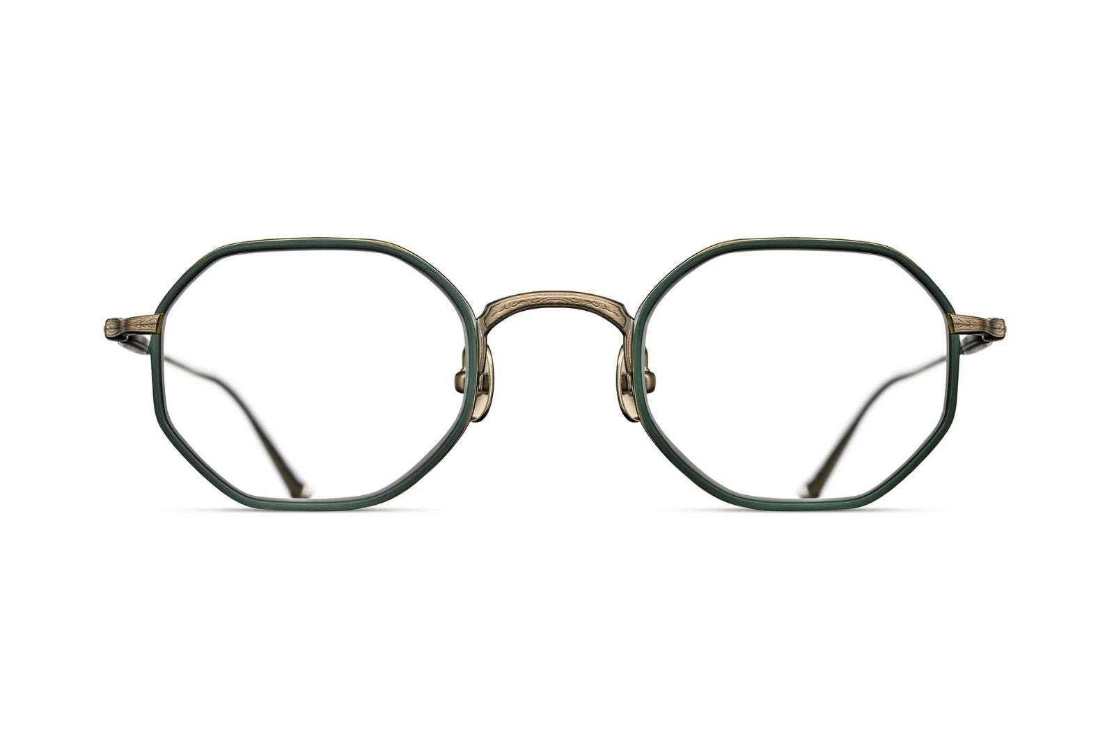 Matsuda M3086-I Eyeglasses - Antique Gold - Bottle Green