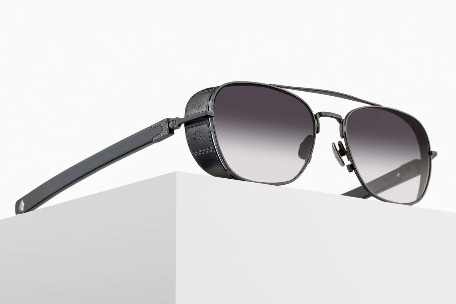 Matsuda M3115 - Matte Black - Black Grey Gradient Sunglasses
