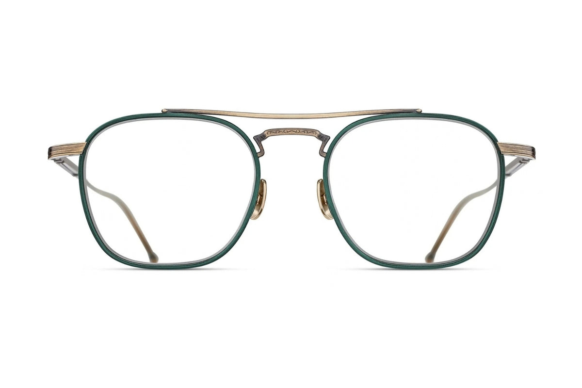 Matsuda M3157 Eyeglasses - Antique Gold | Bottle Green