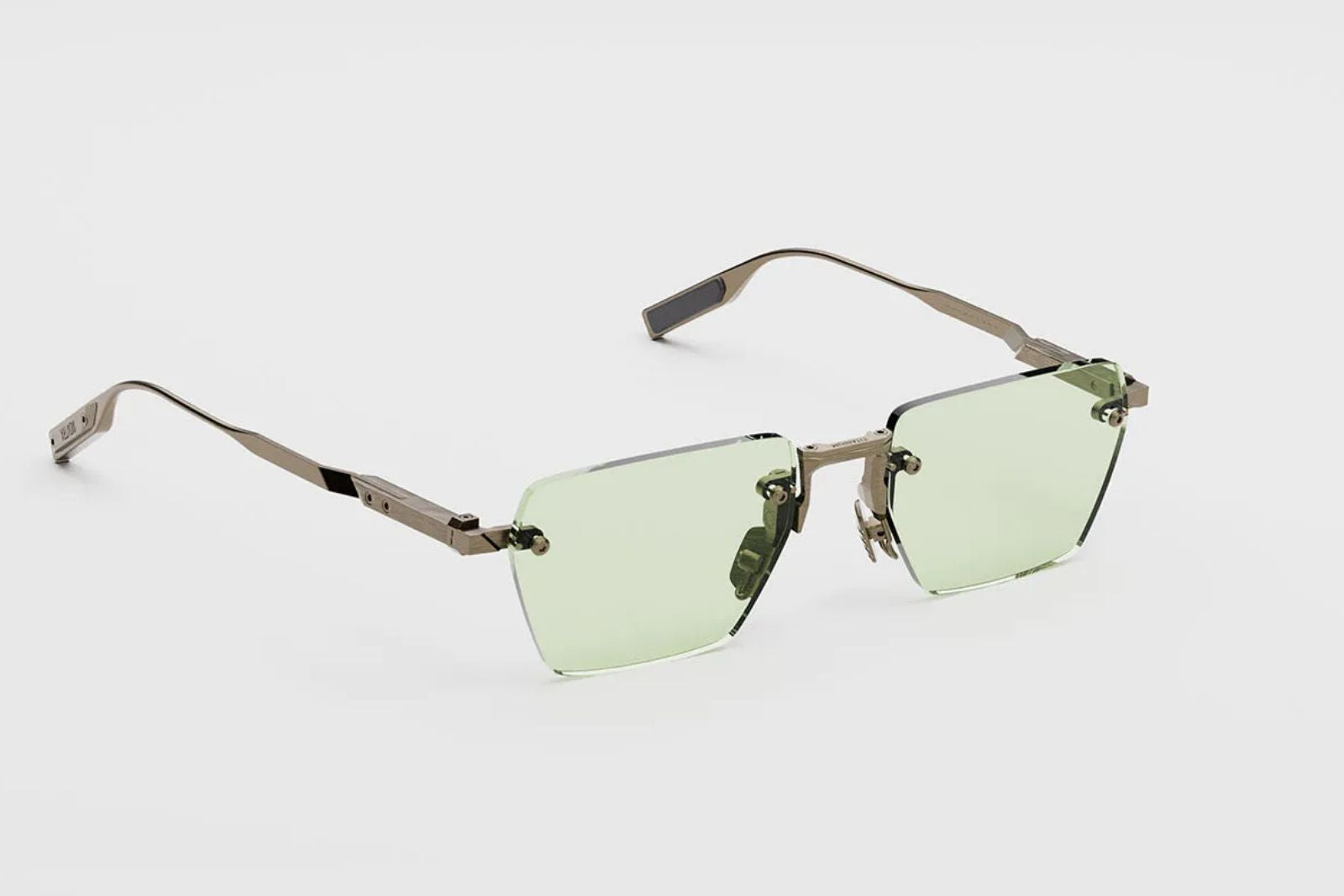 Movitra Sine 03 - C3 - Antique Gun | Light Green Sunglasses