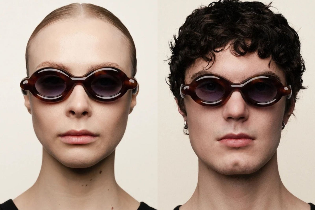 Paloceras Pebble - Havana Gold RX Sunglasses on Model