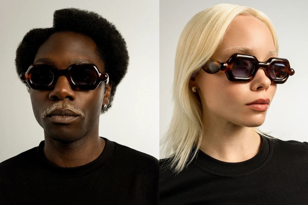 Paloceras Pebble - Havana Gold SX Sunglasses on Model