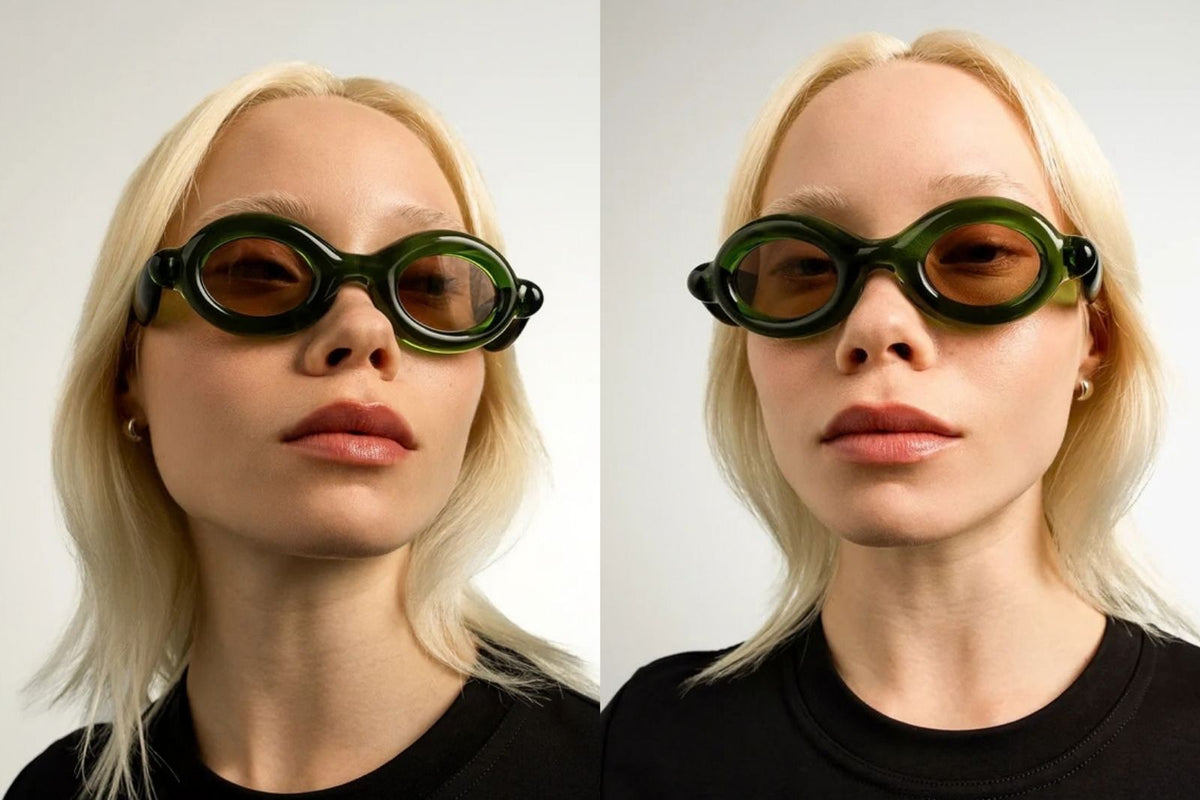 Paloceras Pebble - Pistachio Green RX Sun on Model