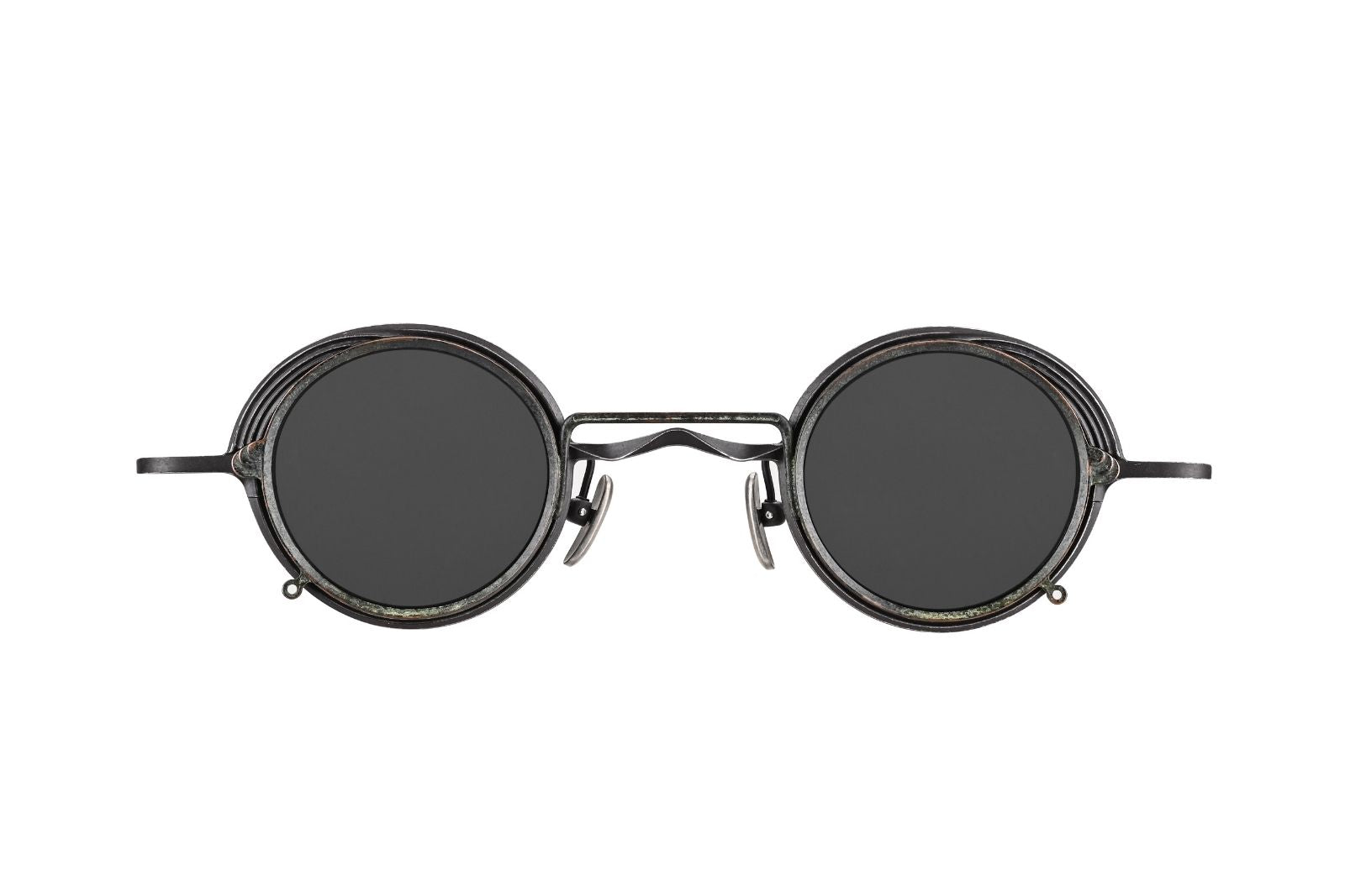 Rigards RG1008ZC - Antique Black x Jade Clip Sunglasses