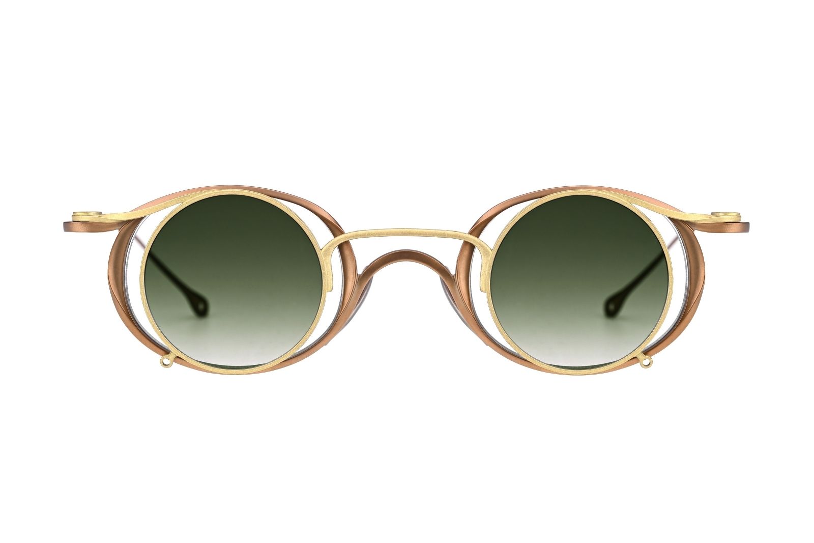 Rigards | RG1943ZC in Antique Bronze x Gold Clip Sunglasses